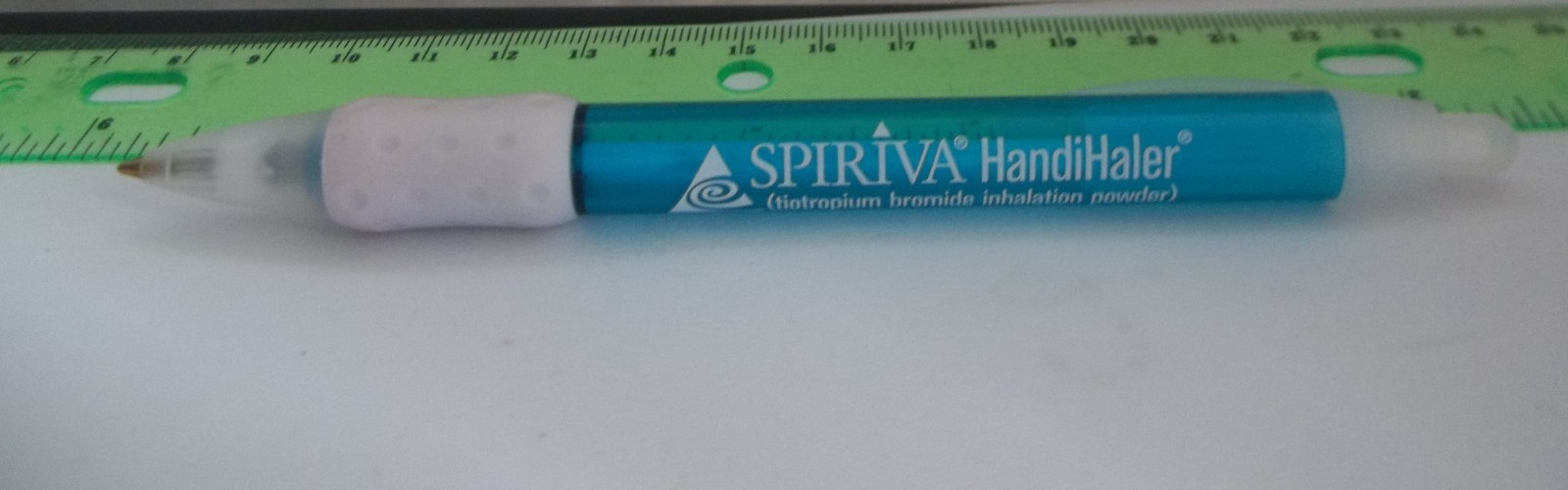 Spiriva HandiHaler Pharmaceutical Promo Pen – Tiotropium Plastic w/Rubber Grip