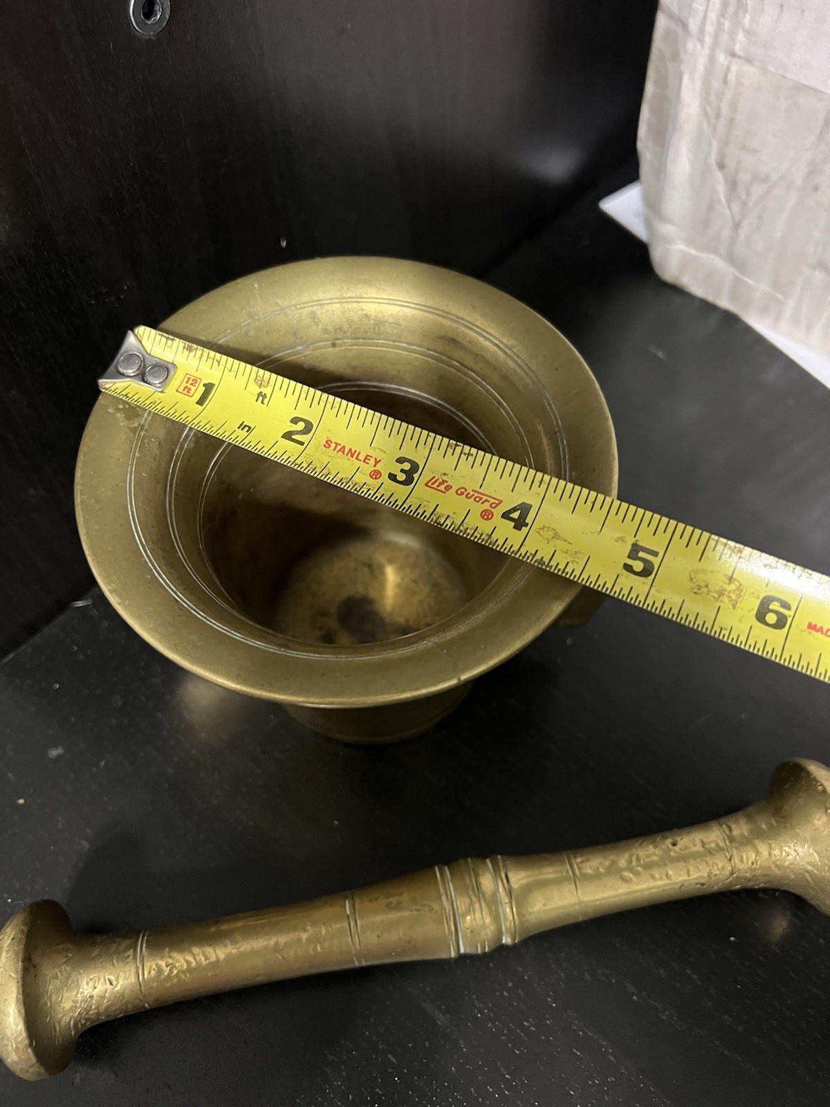 Vintage/Antique? Heavy Brass Large Mortar and Pestle Apothecary