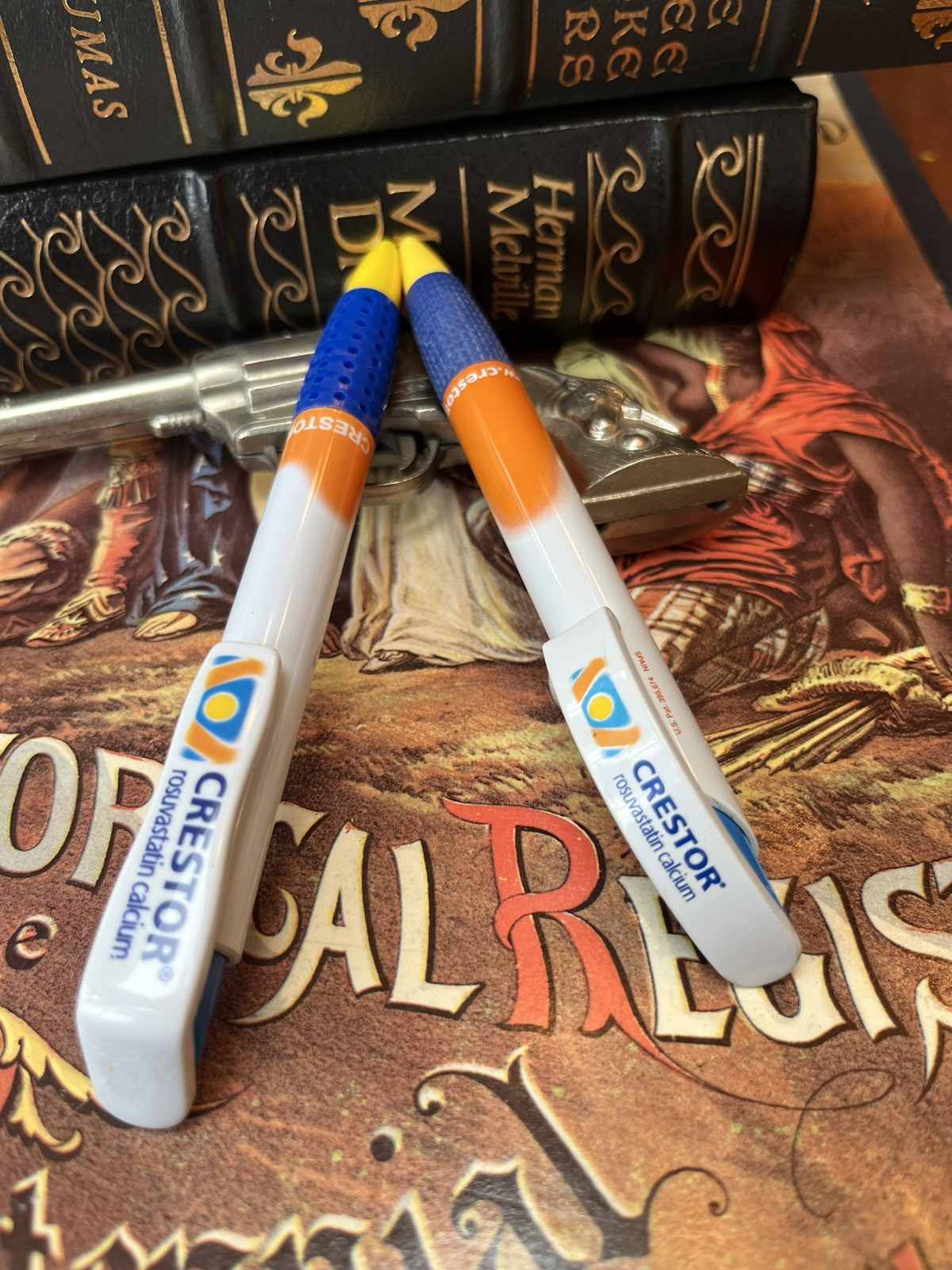 2 Collectible Crestor Pharmaceutical Drug Rep Pens!