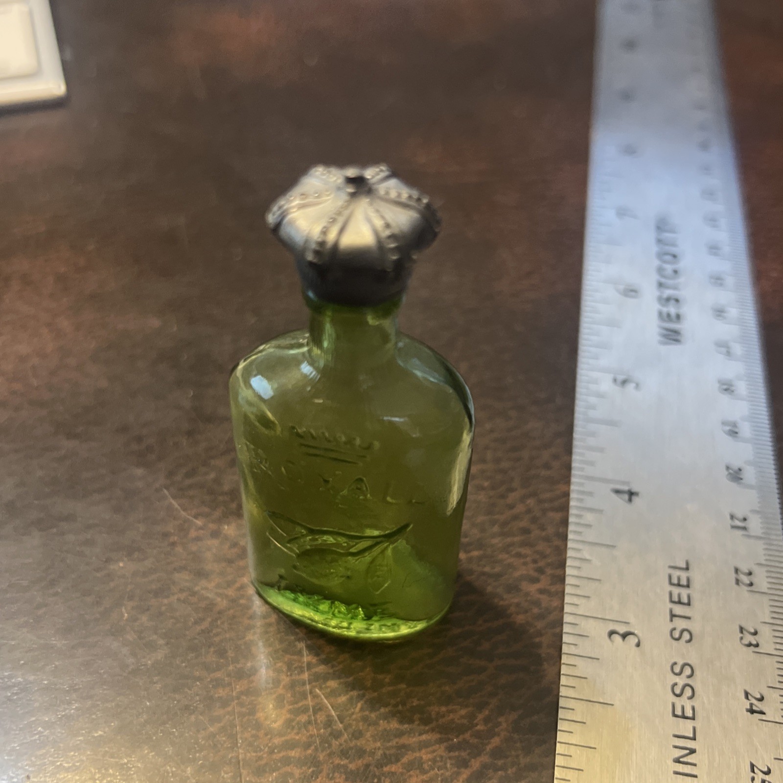 Vintage 1900s Green Pharmacy Drug Btl Royal Lime & Crown Stopper