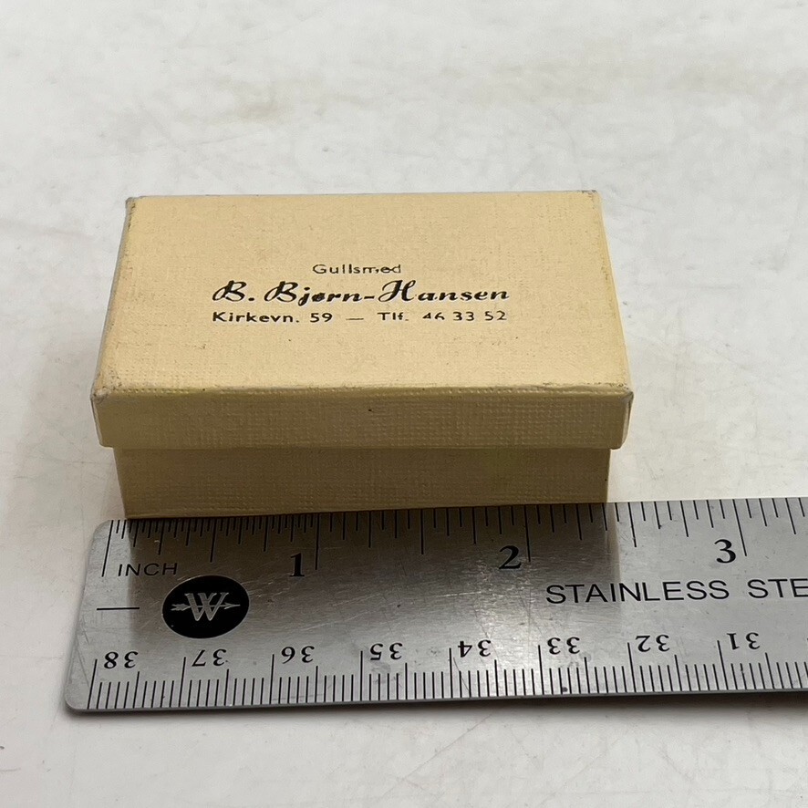 VTG Cardboard PILL BOX prescription Gullsmed Pharmacy Kirkevn Bjorn Hansen