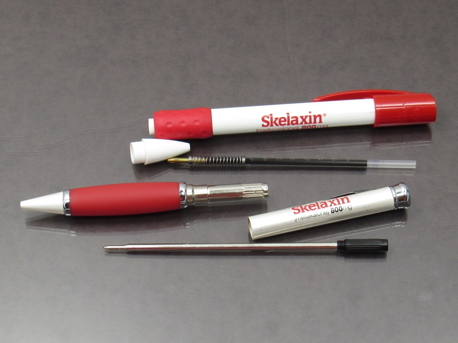 Skelaxin PENS Drug Rep Pharmaceutical Promo Advertising Plastic & Metal Lot of 2