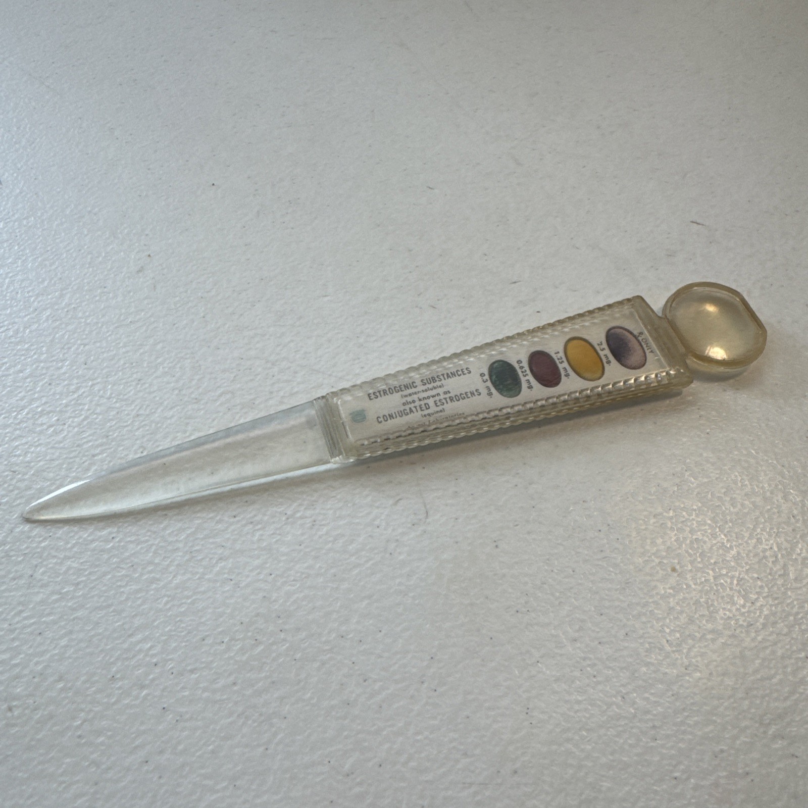 Vintage Ayerst Laboratories “Premarin” Estrogenic Advertising Letter Opener
