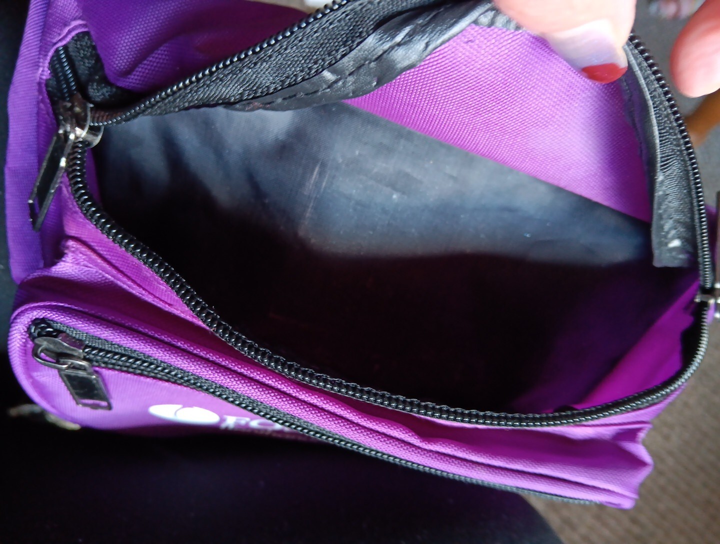 FOSRENOL Pharmaceutical Drug Rep. Advertising Purple Fanny pack 3 zip pockets