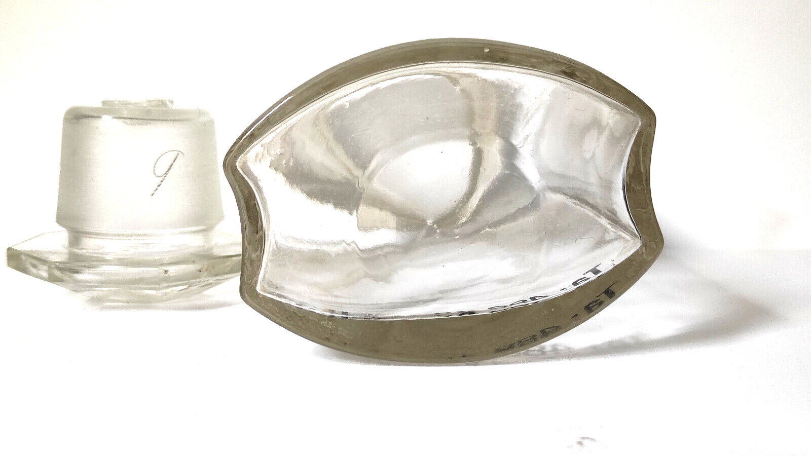 Vintage Crystal Apothecary Pharmacy Clear Jar 800 ml RAD. LIQUIR. PULV.