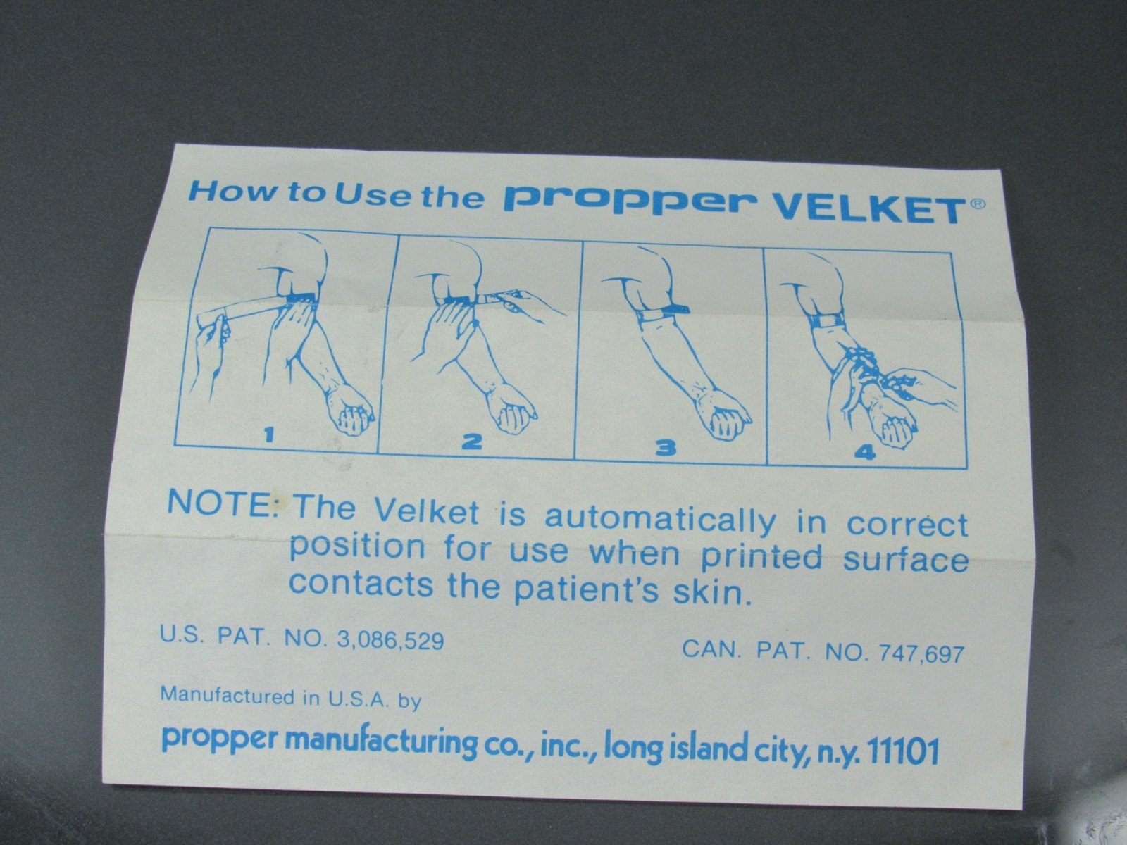Tagamet Blue Rubber Velket Tourniquet Hook Loop Closure Drug Rep Pharmaceutical