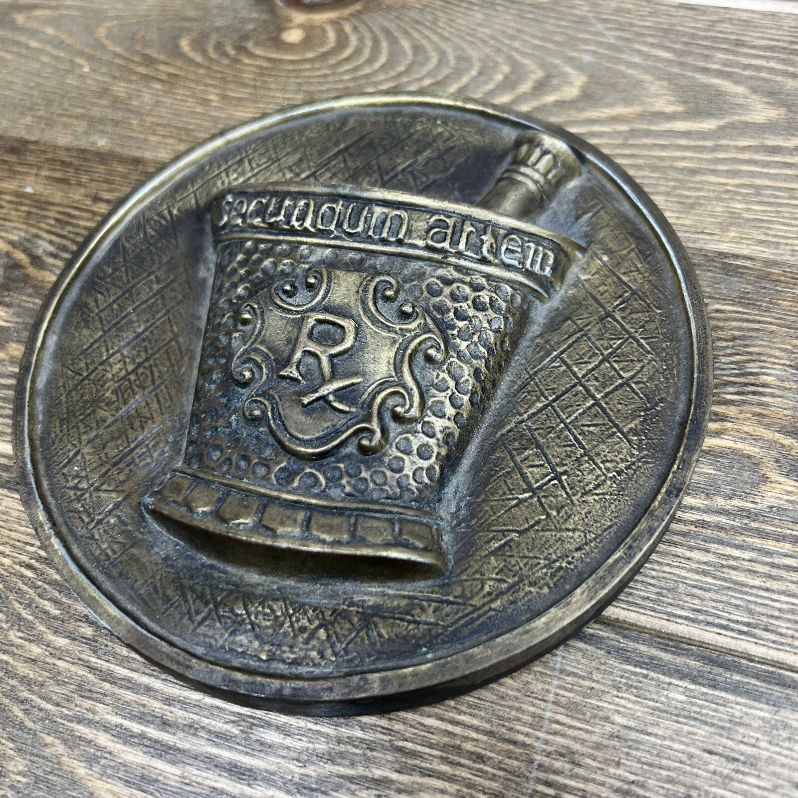 Chlor Trimetron 1977 Diameter Brass RX Plaque
