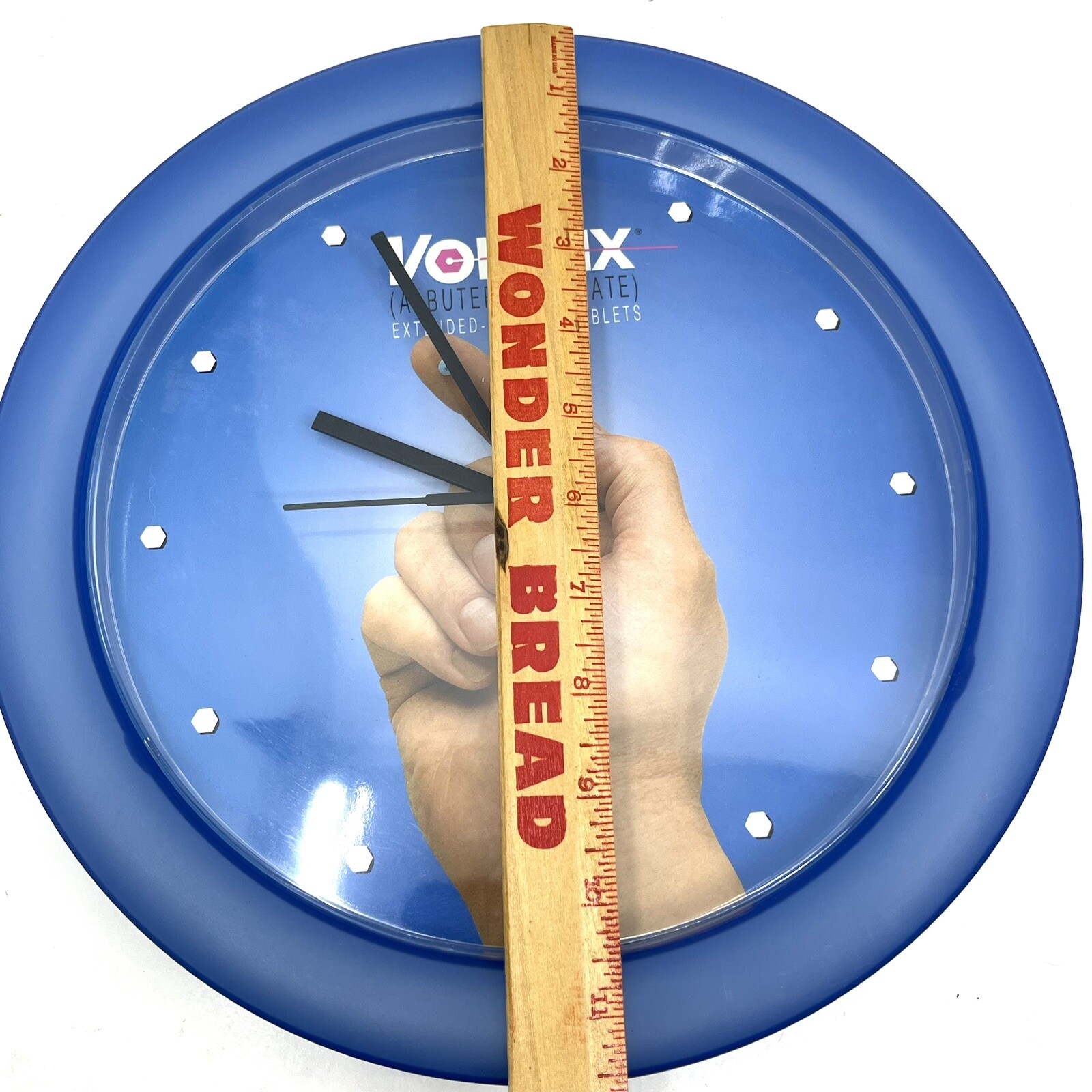 Blue VOLMAX CLOCK Drug Rep Advertising Promo Giveaway 12″ Tested/Works-HTF