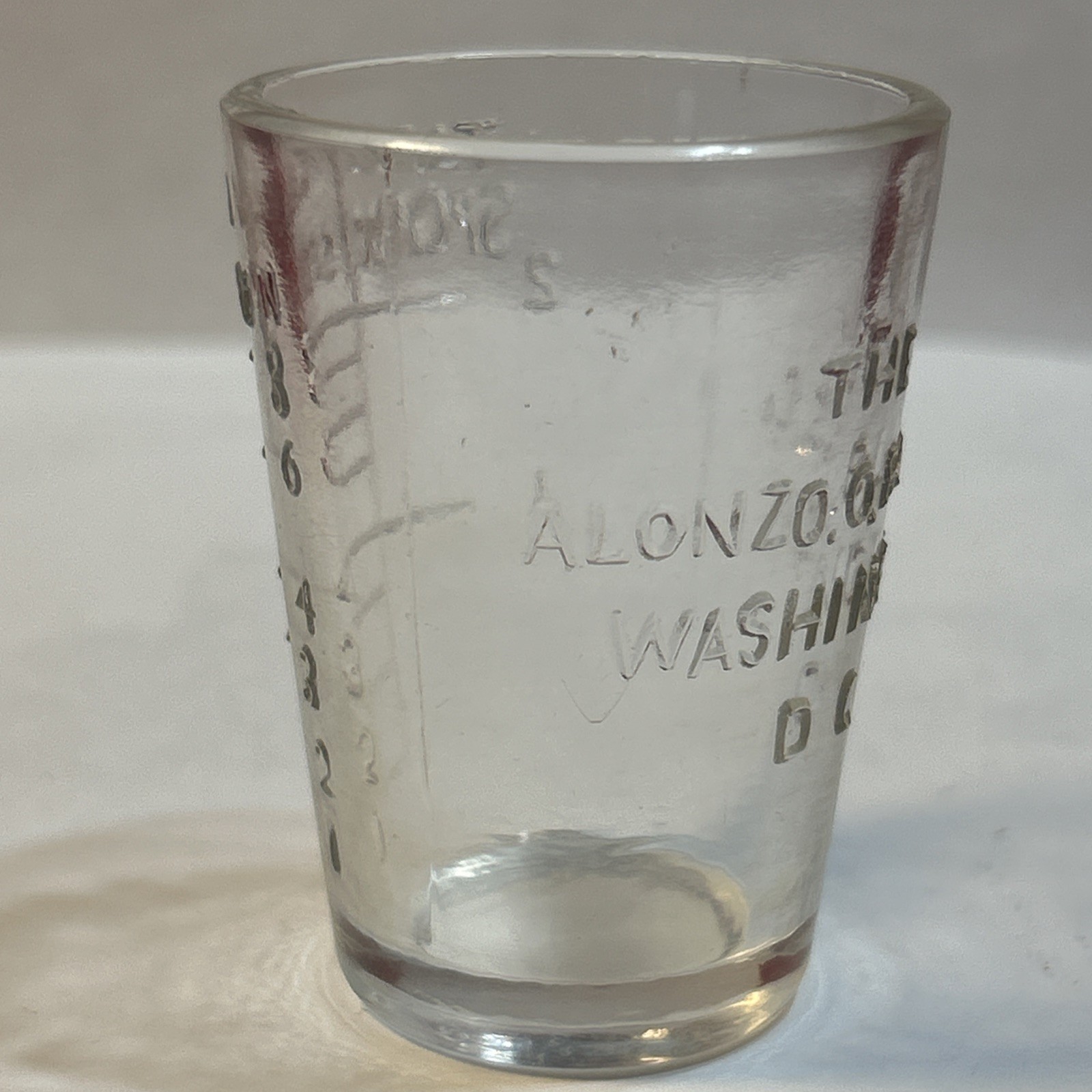 Antique Apothecary Dose Measurement Glass Our Native Herbs Alonzo O. Bliss Co
