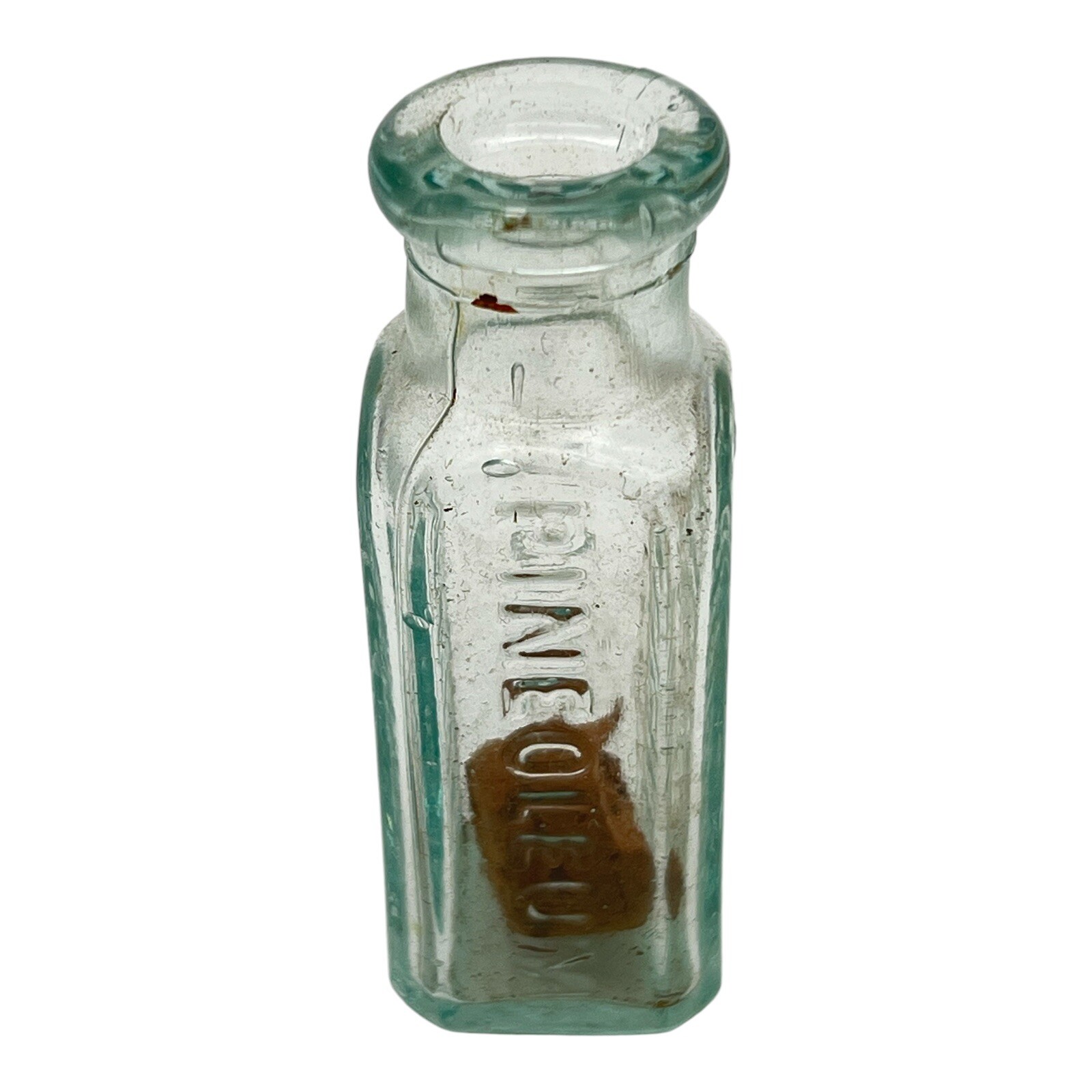 Vintage Glass Pharmacy Medicine Sample Bottle Physicians Pineoleum