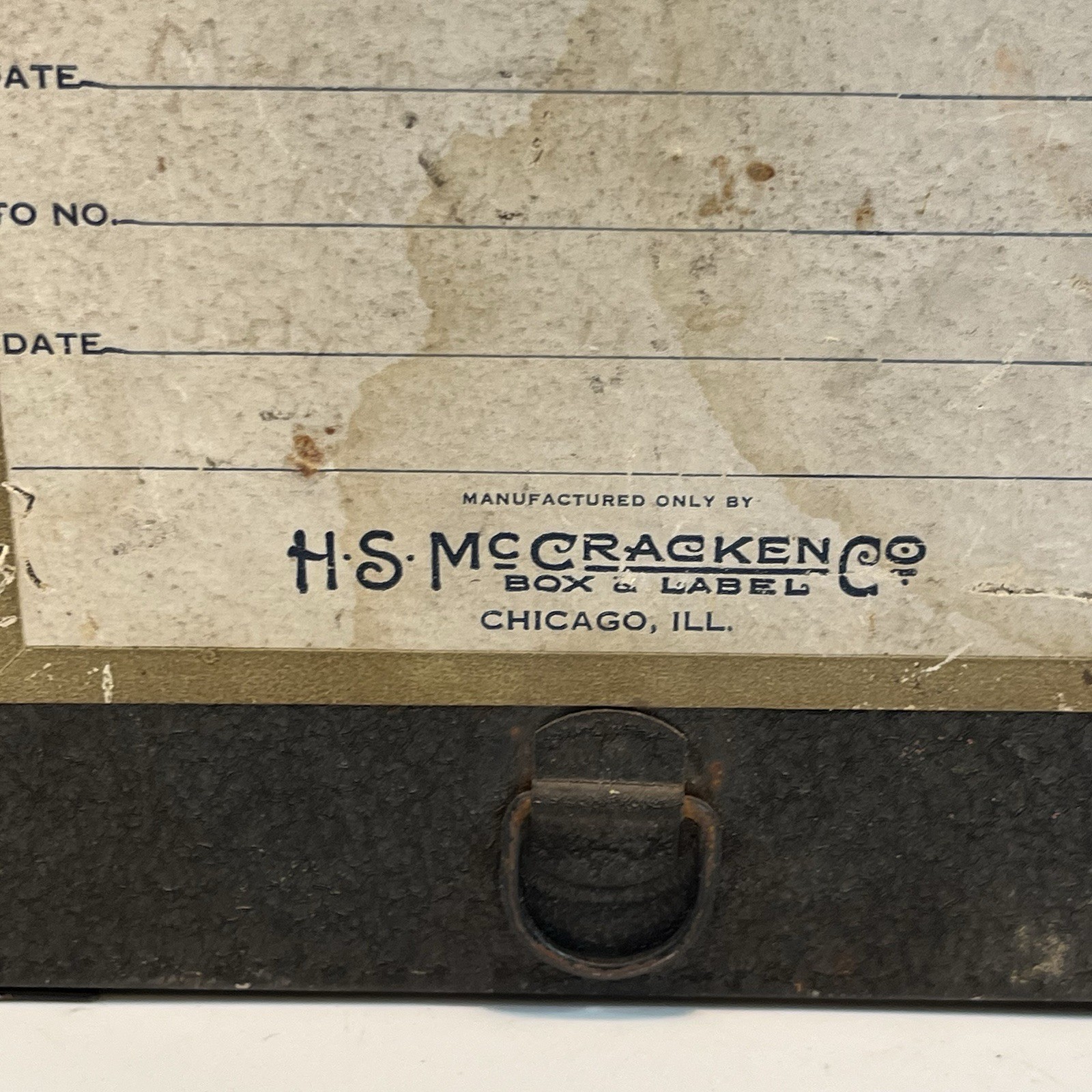 McCracken Smooth Arch Prescription File Box Large Size Steel Vintage