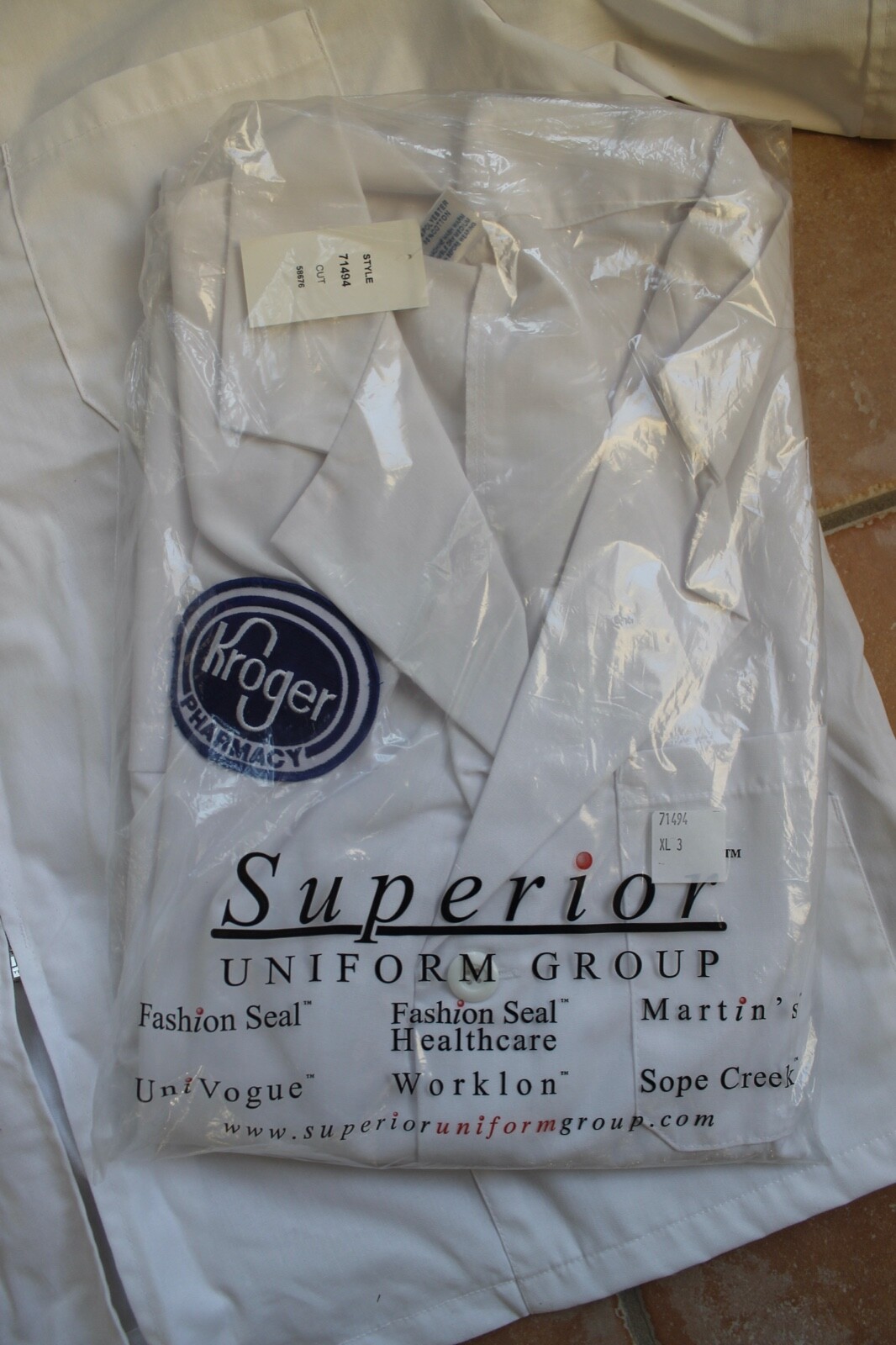 NEW Kroger White Pharmacist Smock Pharmacy Druggist 3XL Halloween Uniform Outfit