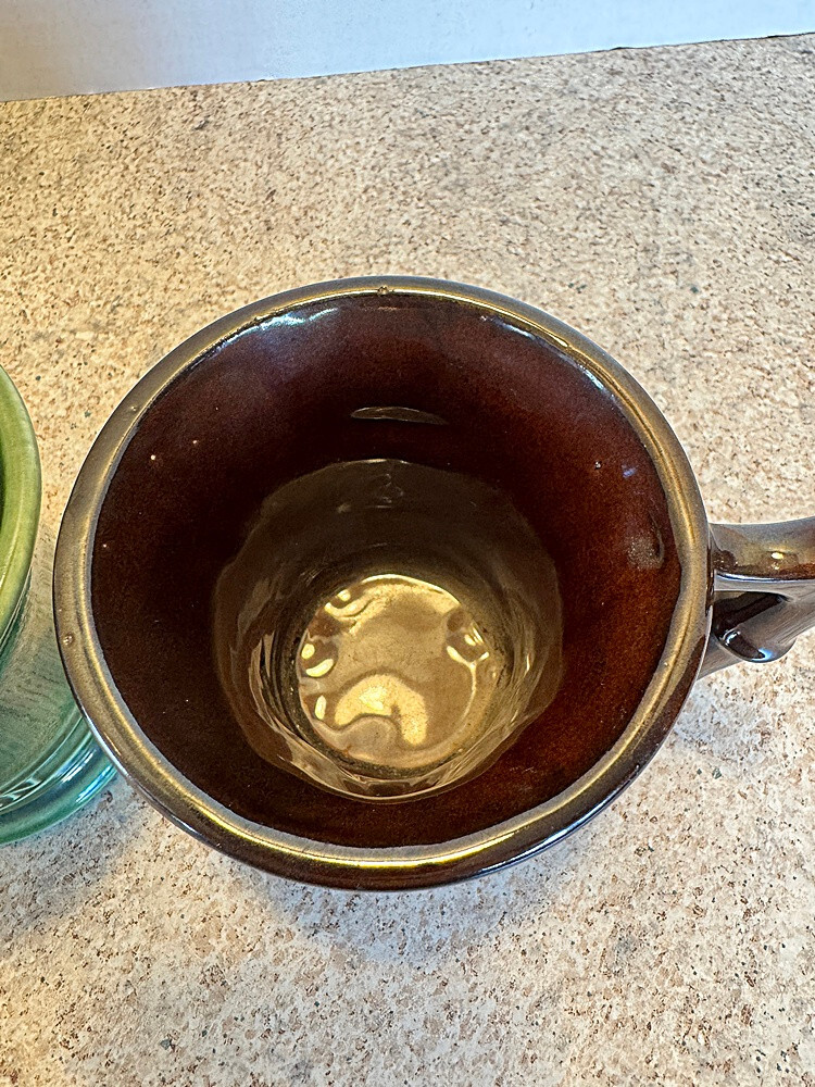 VTG – Pair Apothecary Ceramic Mortar & Pestle Mugs – AESCULPIUS & HYGEIA – McCoy