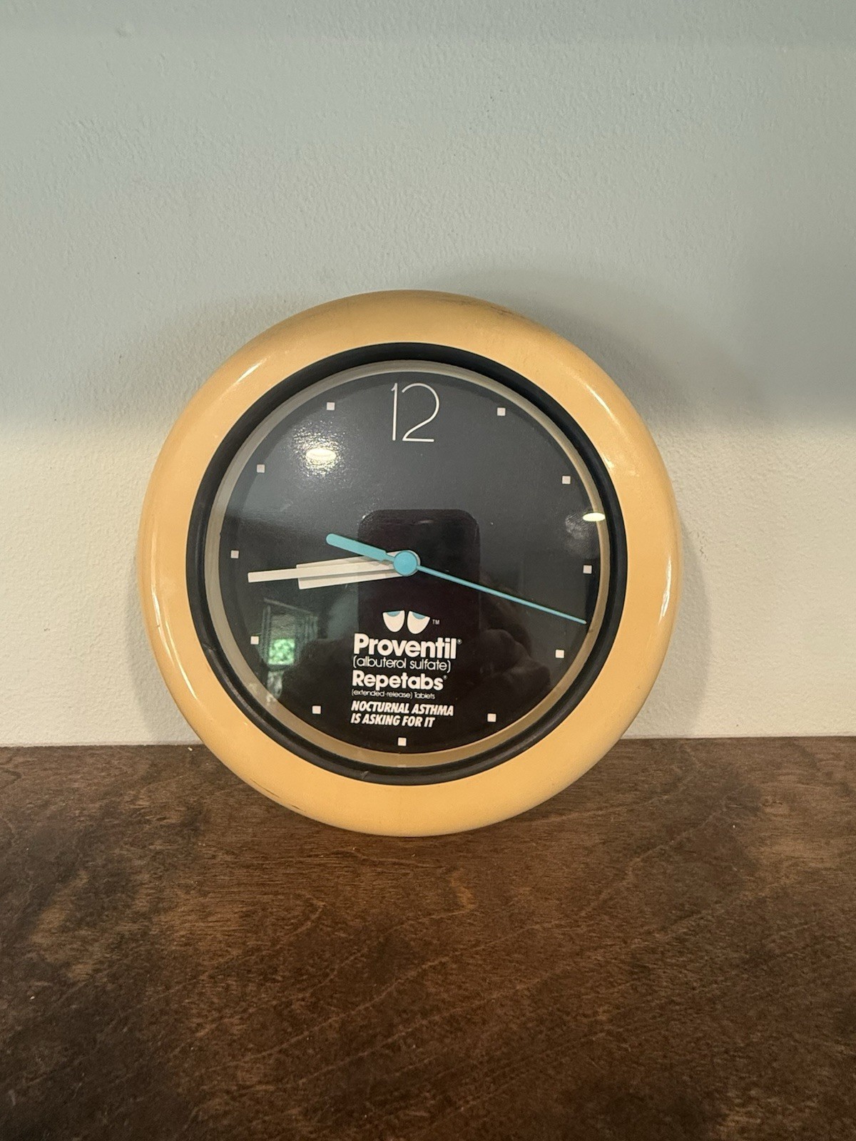 Vintage Pharmaceutical Merch Clock Proventil Advertising