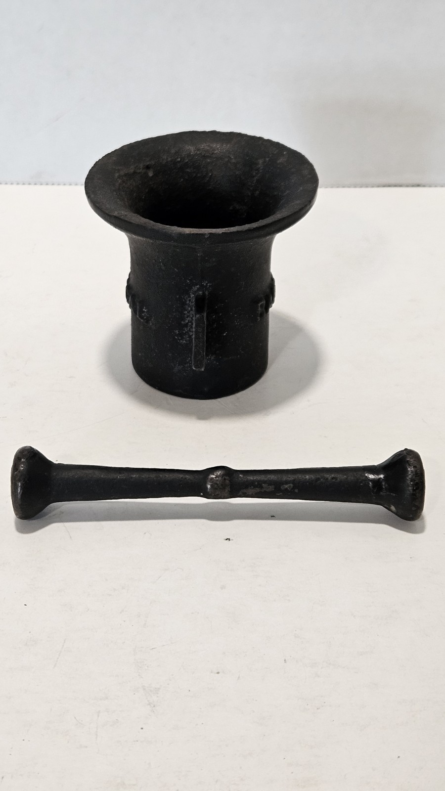 Rare Vtg. Rarical Tablets Cast Iron Pharmacy Advertising Mortar and Pestle