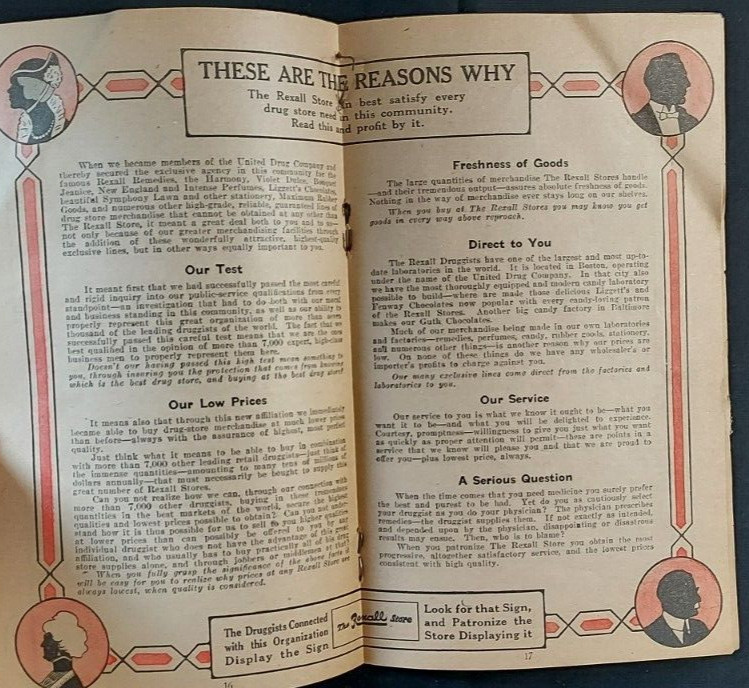 Old Rexall Medicine Family Year Book Vol 1 No 1 Red Cross Drug Co Glenwood Iowa