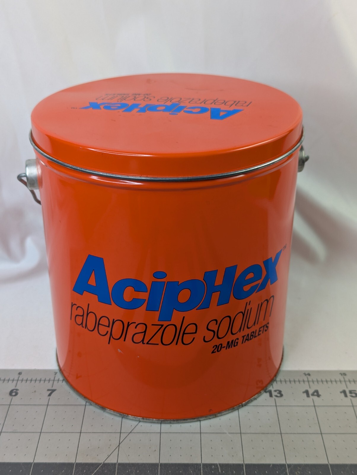 Aciphex Rabeprazole Sodium Pharma Drug Tin Advertising Bucket