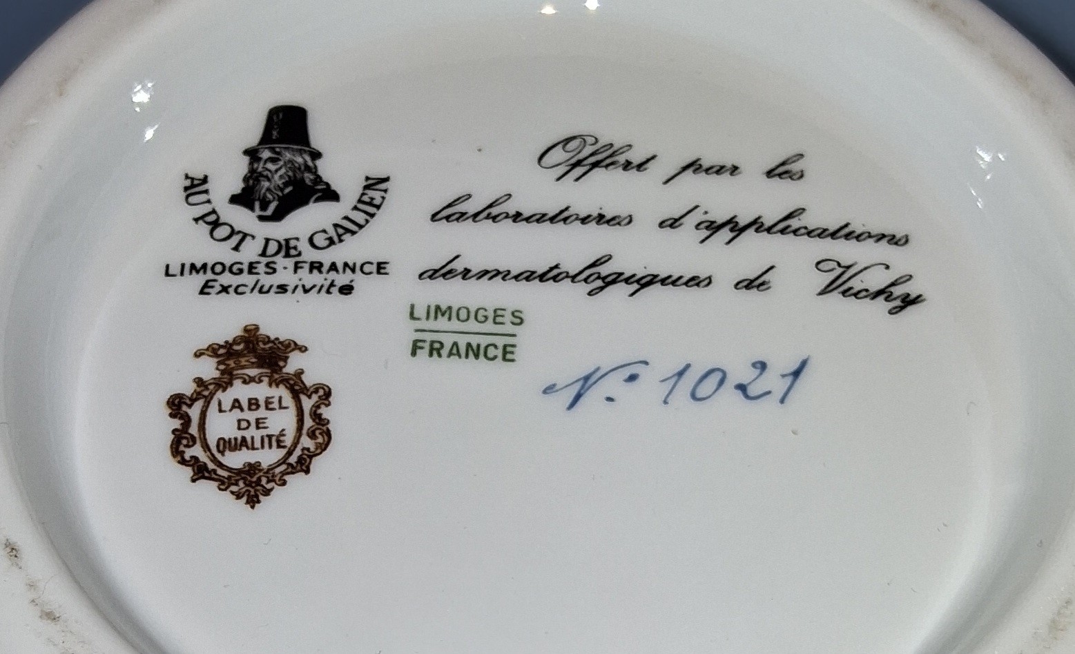 Vintage Limoges Chemist Apothecary Jay by Georges Mathieu for 100th Anniversary