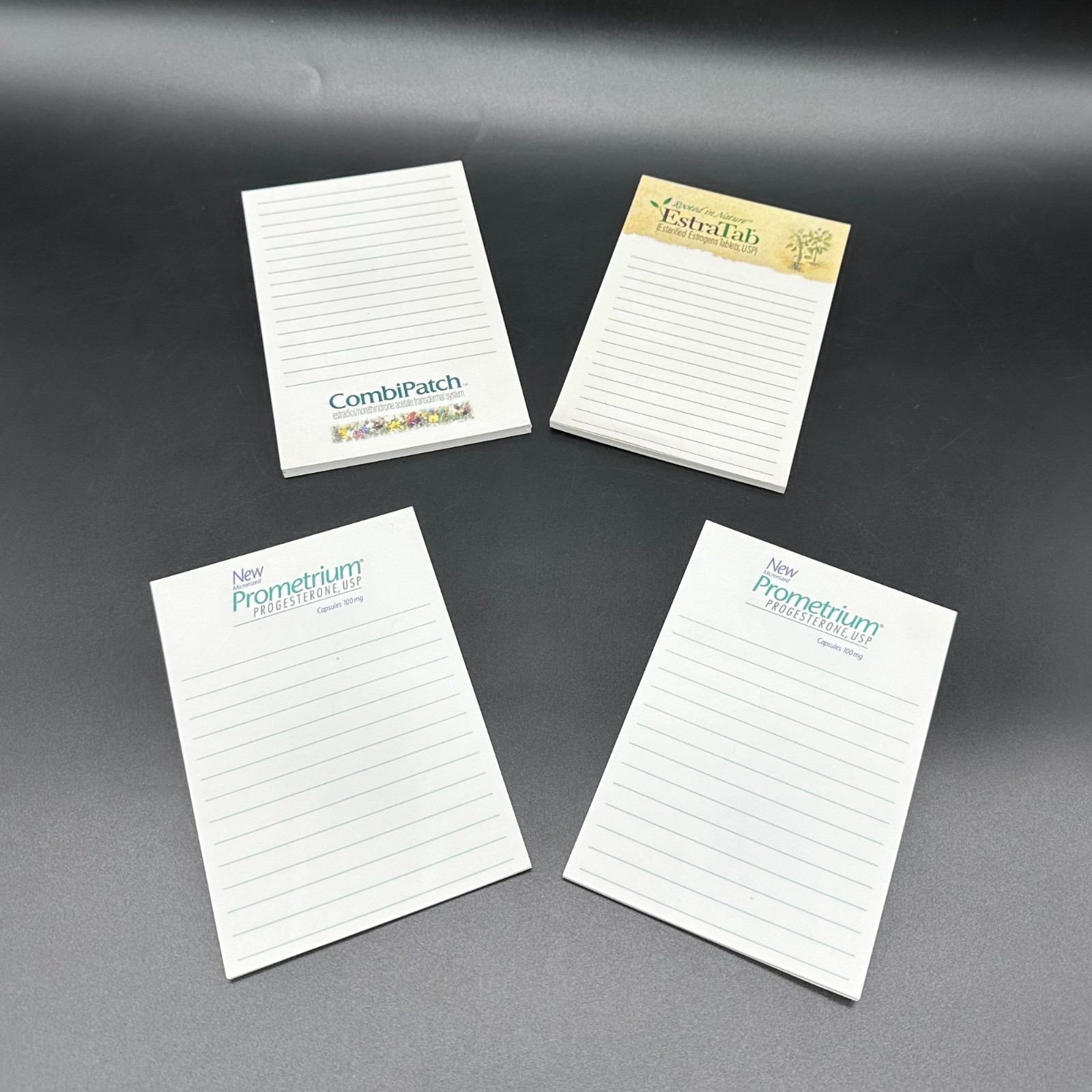 Vintage Notepads Pharmaceutical Rep Promo Advertising Estratab Prometrium OBGYN