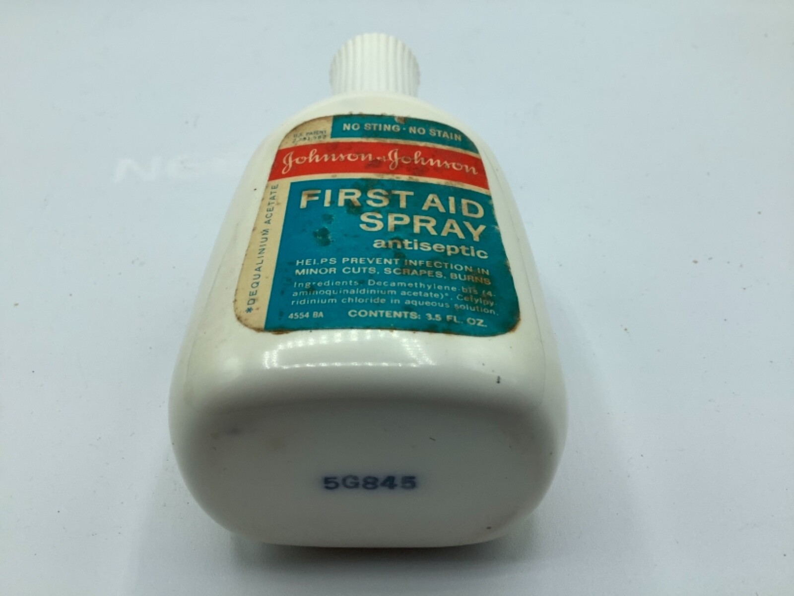 Vintage Johnson & Johnson Old Antiseptic First Aid Spray Pharmaceutical bottle