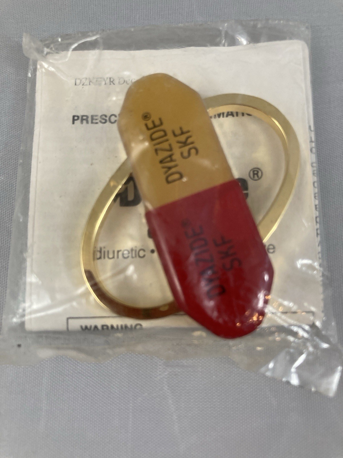 Pharmaceutical Drug Rep SKF Key Chain Collectible Dyazide Pill Vintage New
