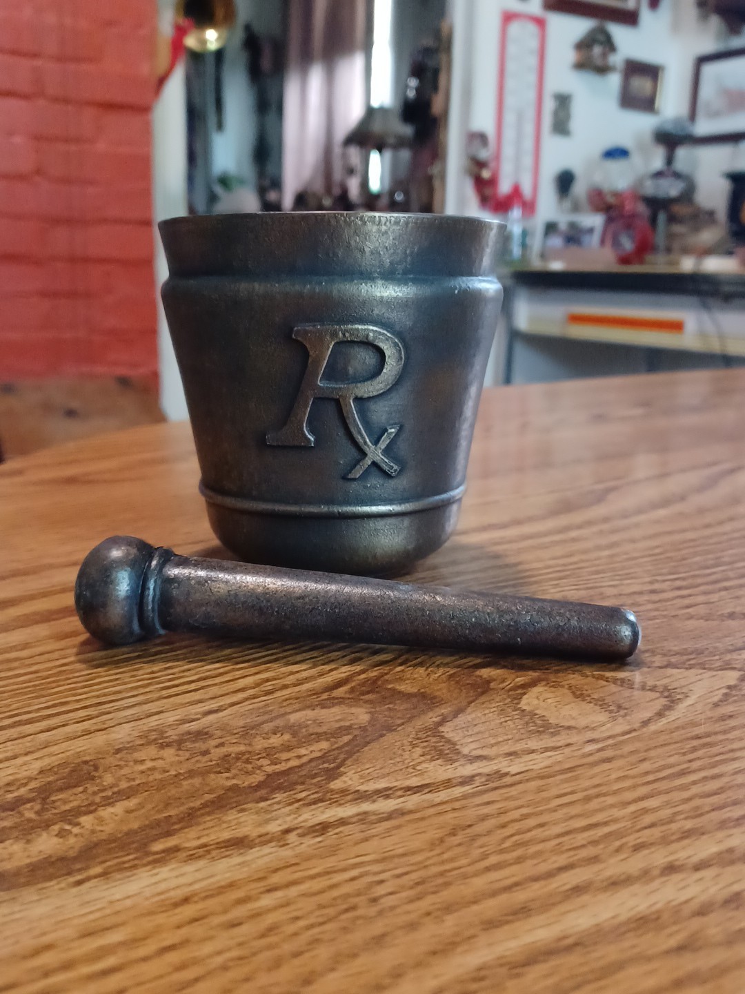 Vintage Pharmacy Class 1990 Mortar & Pestle Rx Secundum Artem Schering
