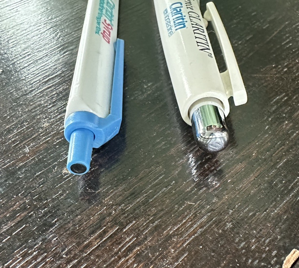 Vintage Claritin Drug Rep Advertising Pens – Lot Of 2