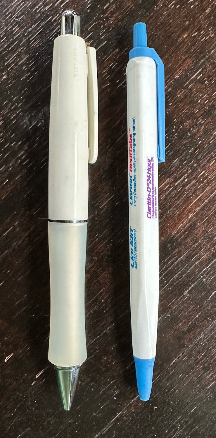 Vintage Claritin Drug Rep Advertising Pens – Lot Of 2