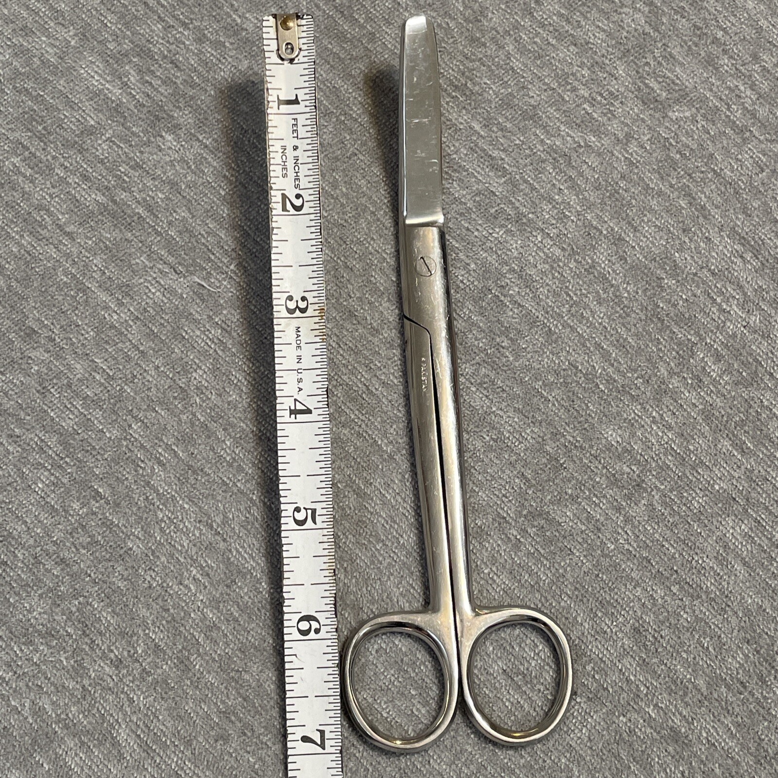 VINTAGE COLLECTIBLE Medical Scissors 7″ MADE IN USA Compton Bent Angled Surgical