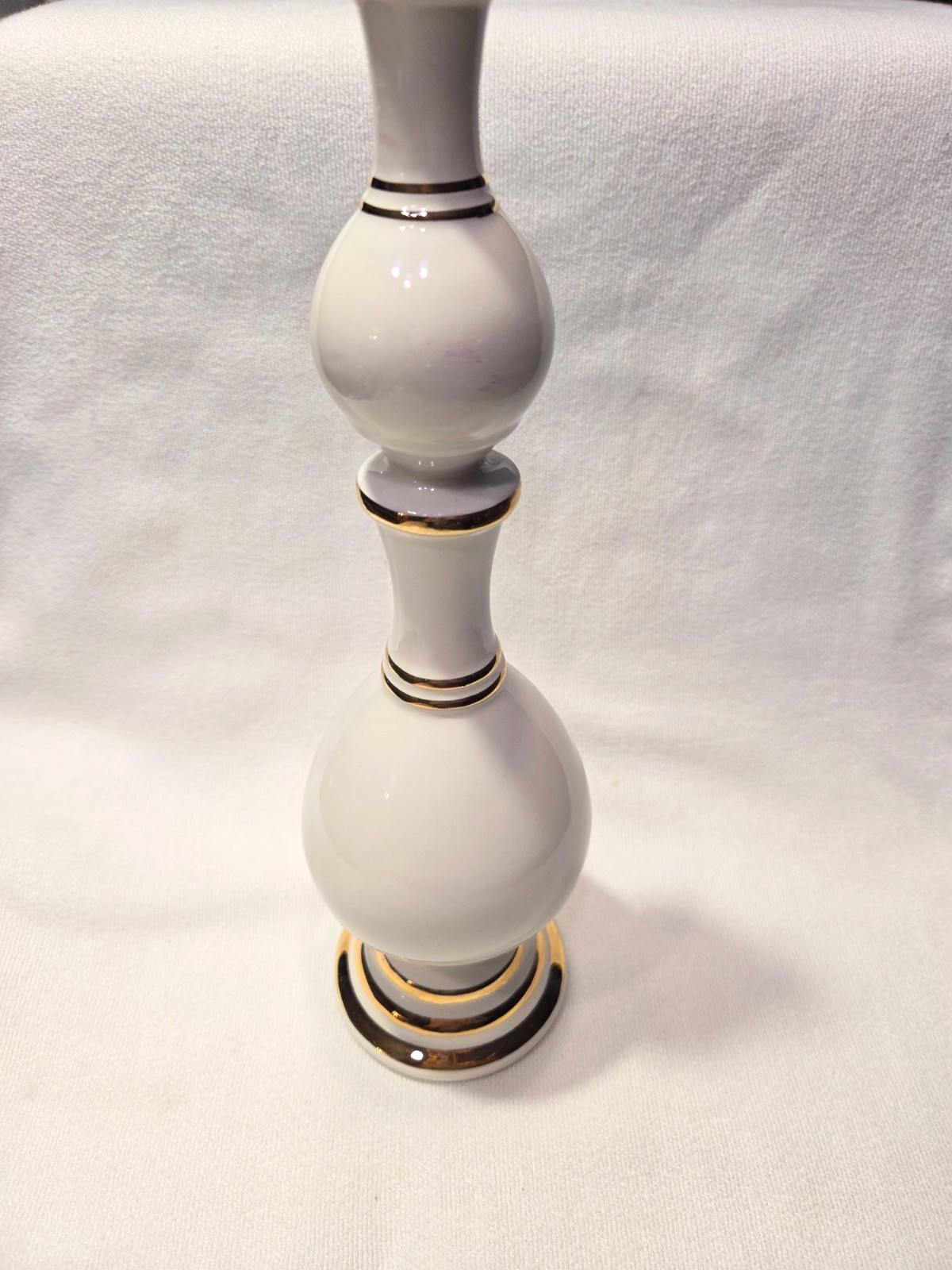 Vintage White Owens Illinois Ceramic Pharmacy Apothecary Finial display RX deco