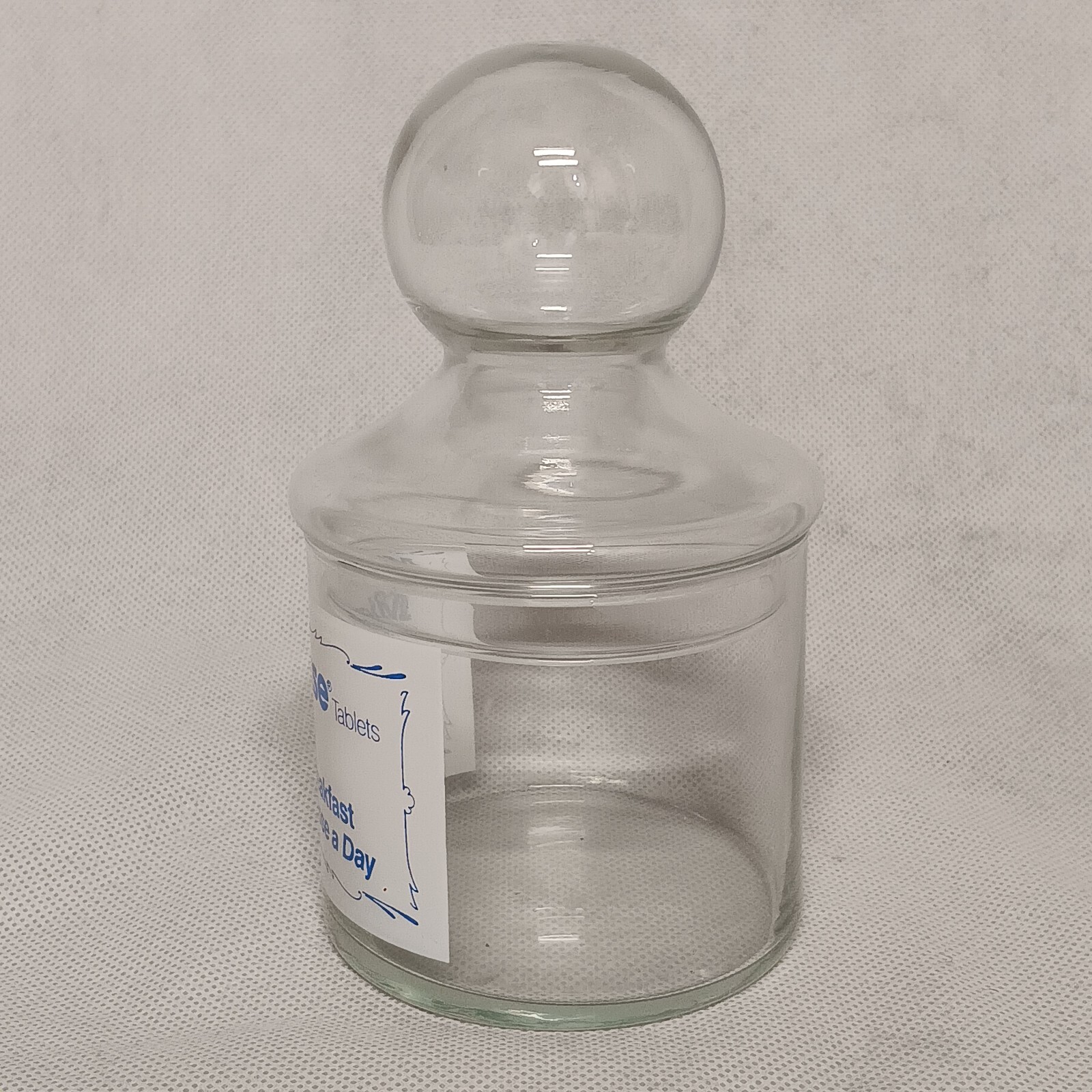 Micronase Drug Rep Pharmaceutical Advertising Apothecary Jar With Lid Glass