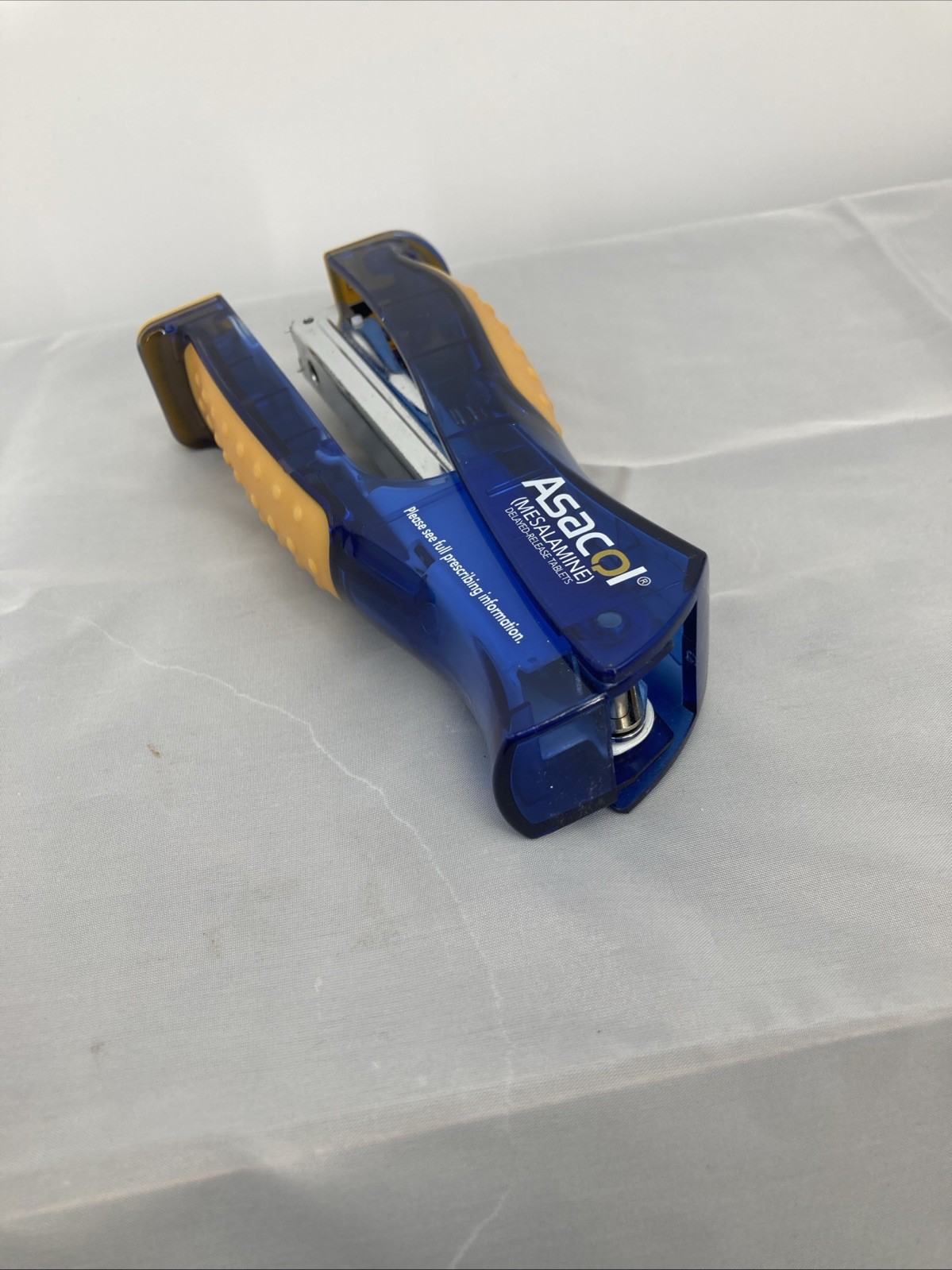 Asacol Stapler Blue Yellow Drug Rep Pharmaceutical Promo Advertising 6”