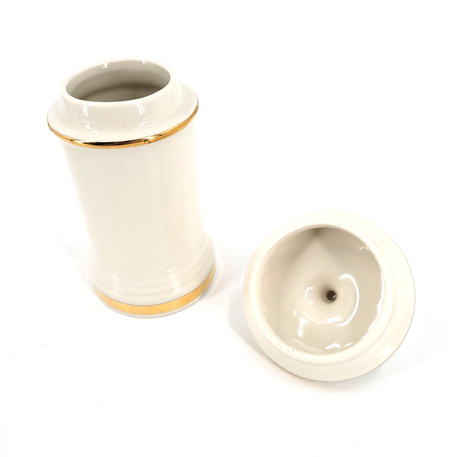 Fol. Bellad. Ceramic Apothecary Jar With Lid – Ceramic Pharmaceutical VTG 7.5 “