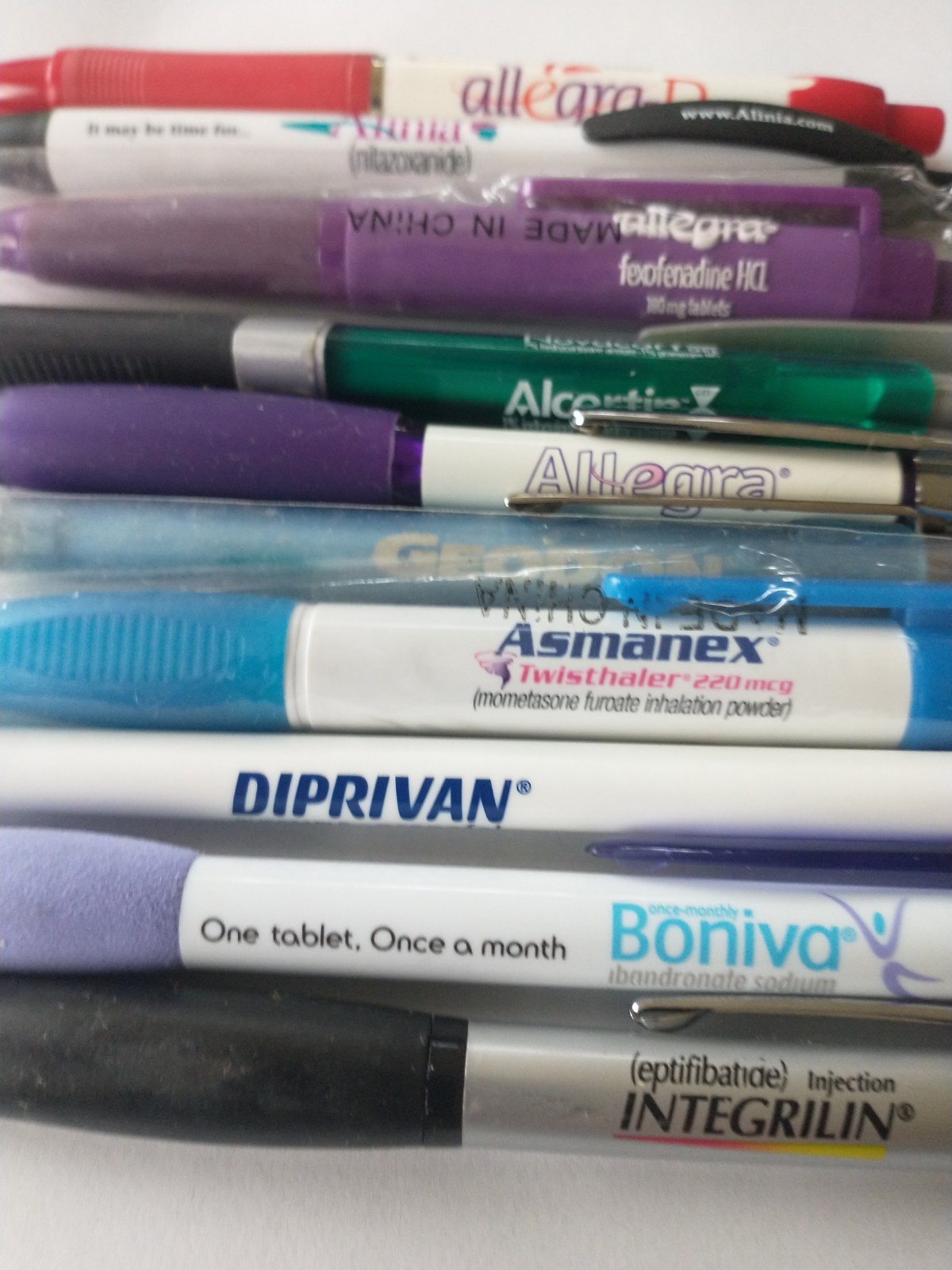 Lot of 10 Pharmacy Drug Representative Pens – Untested- Lot 2