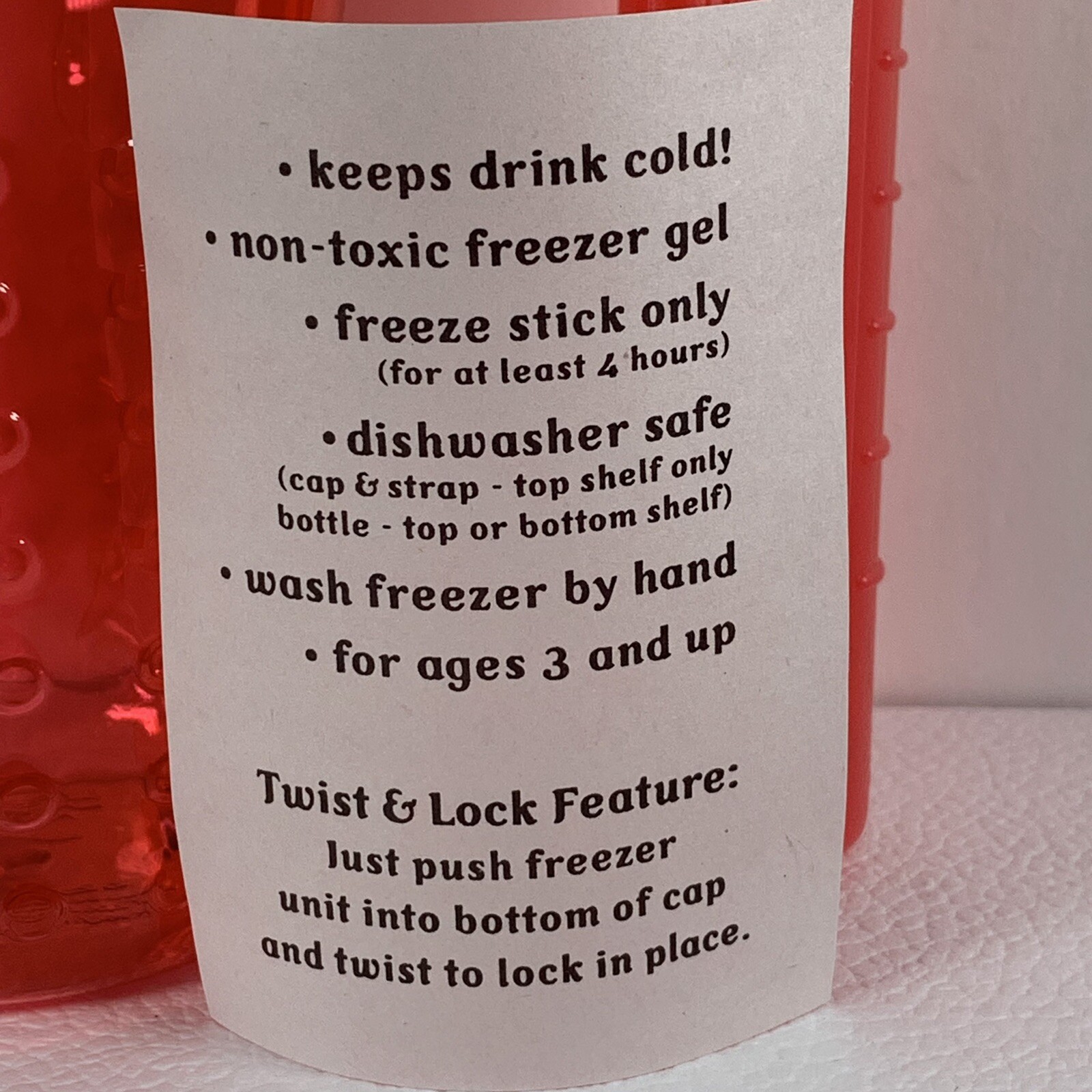 Lilly Pharmaceutical Drug Rep Drinking Bottle Freeze Advertising Collectible ￼￼￼