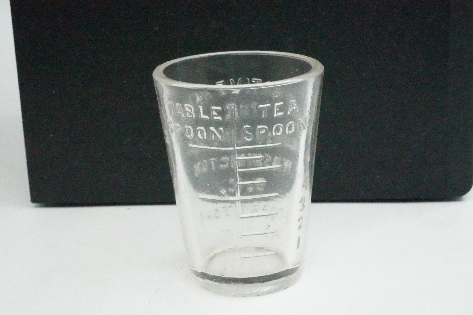 Apothecary Dose Measurement Glass Cup Our Native Herbs Alonzo O. Bliss Co