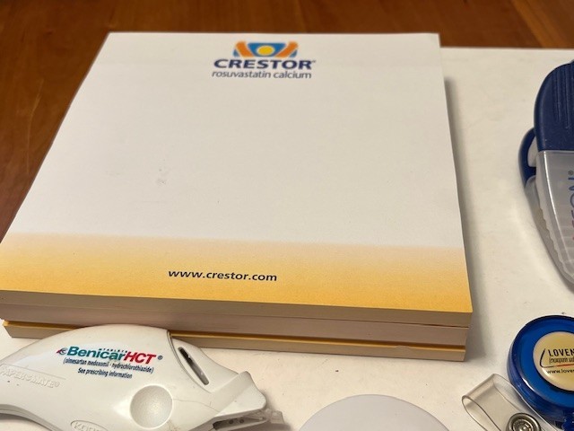 Drug Rep Promo Items Crestor, Plavix, Lovenox, Advicor, Aceon, Tricor, Minizide