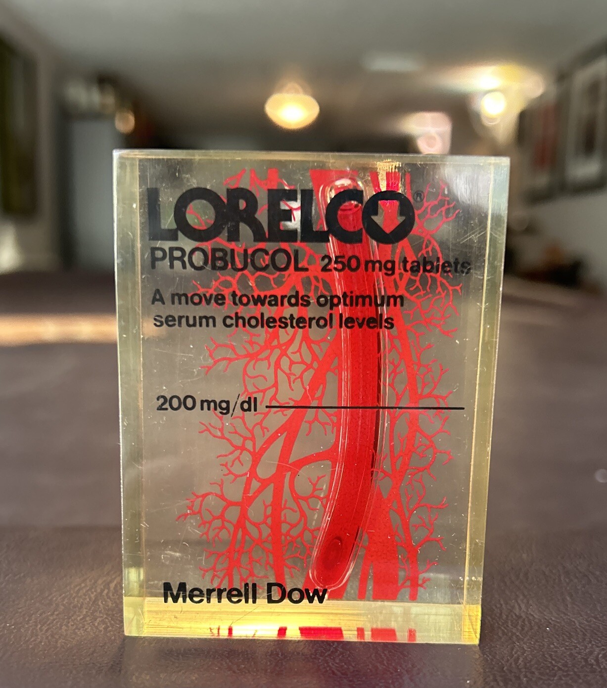Acrylic Level Drug Advertising Premium Probucol Lorelco Cholesterol Medicine