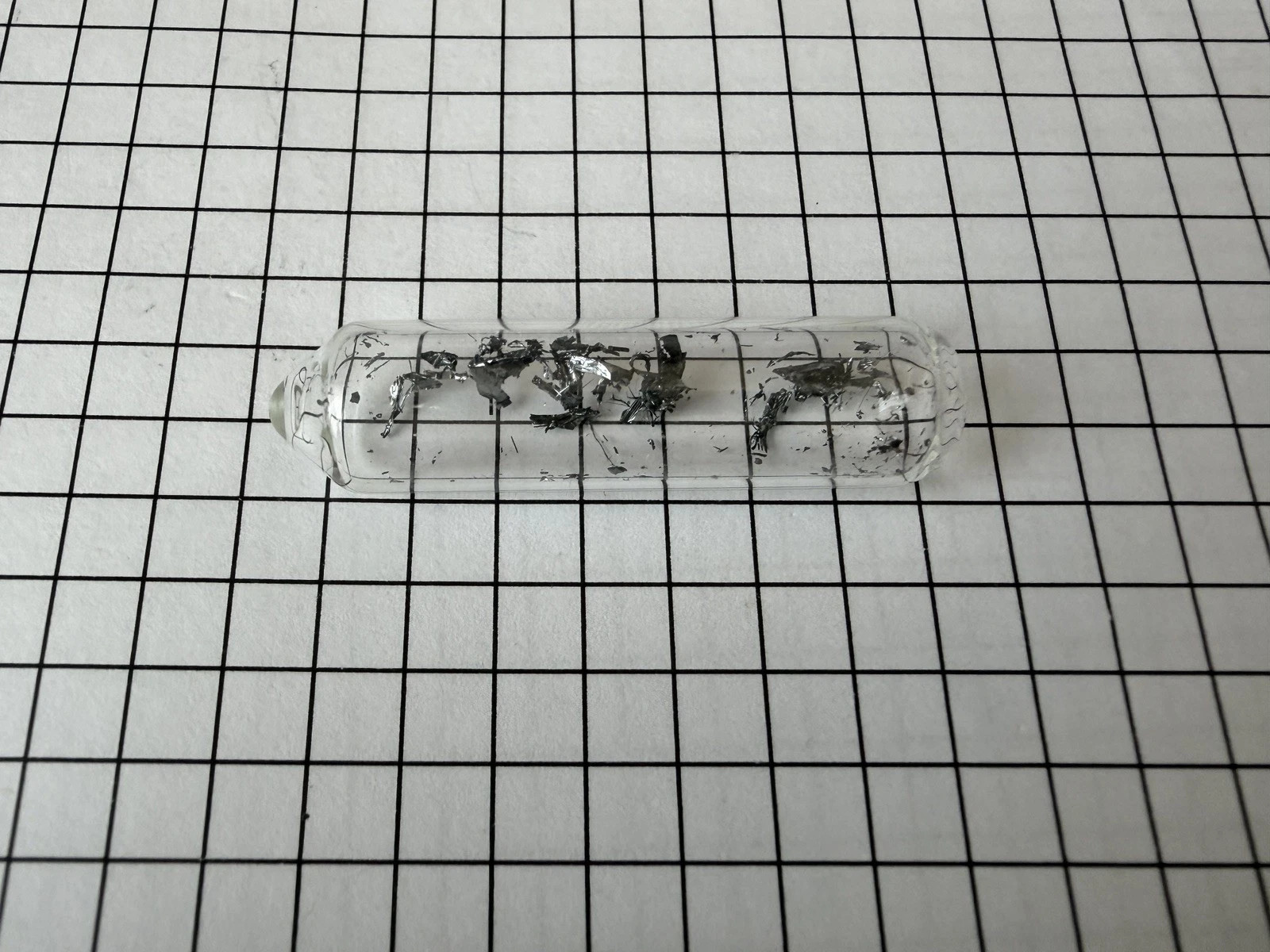 Black P Crystalline periodic table Element Collection Sealed Ampoule 10 mg