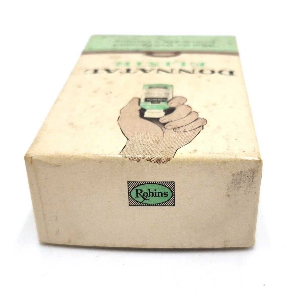 Empty DONNATAL Cardboard Box A H Robbins Apothecary Pharmacy Phenobarbital 5″