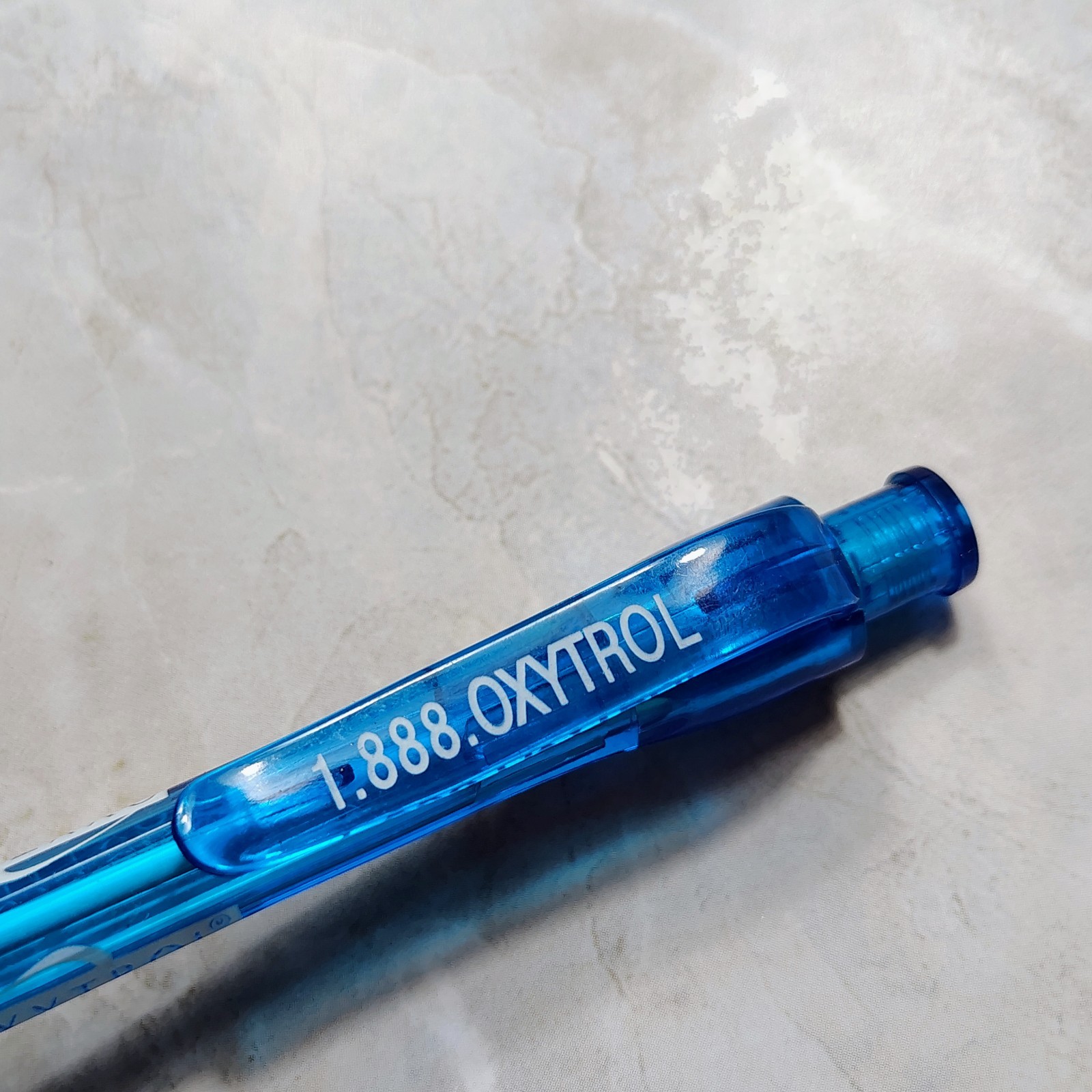 HTF Oxytrol Transdermal Pharmaceutical Drug Rep Promo Pen Blue Advertising