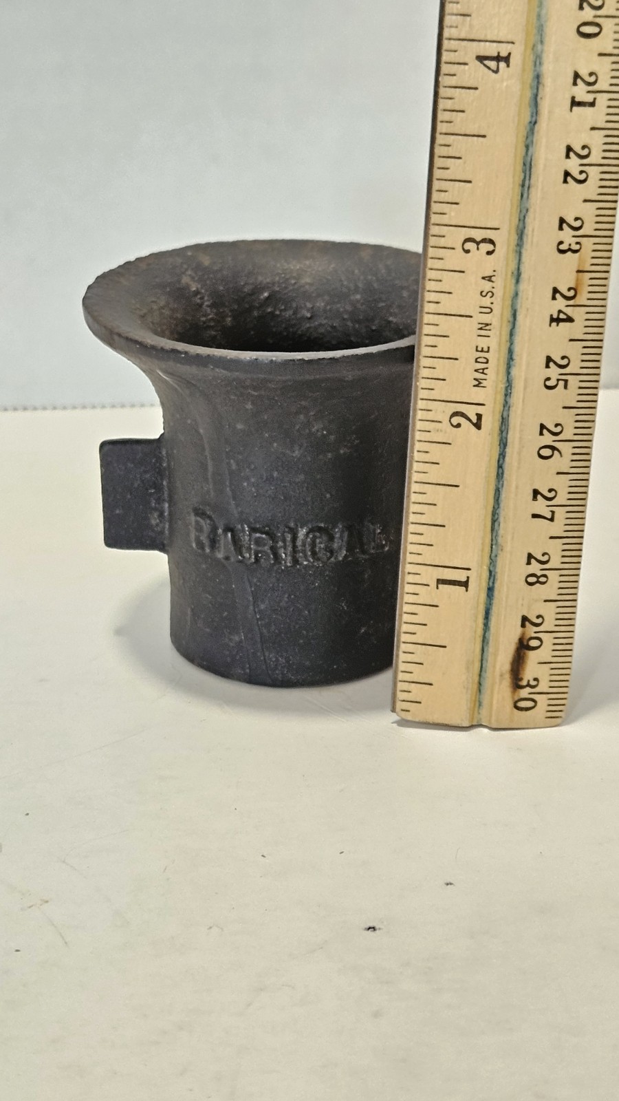 Rare Vtg. Rarical Tablets Cast Iron Pharmacy Advertising Mortar and Pestle