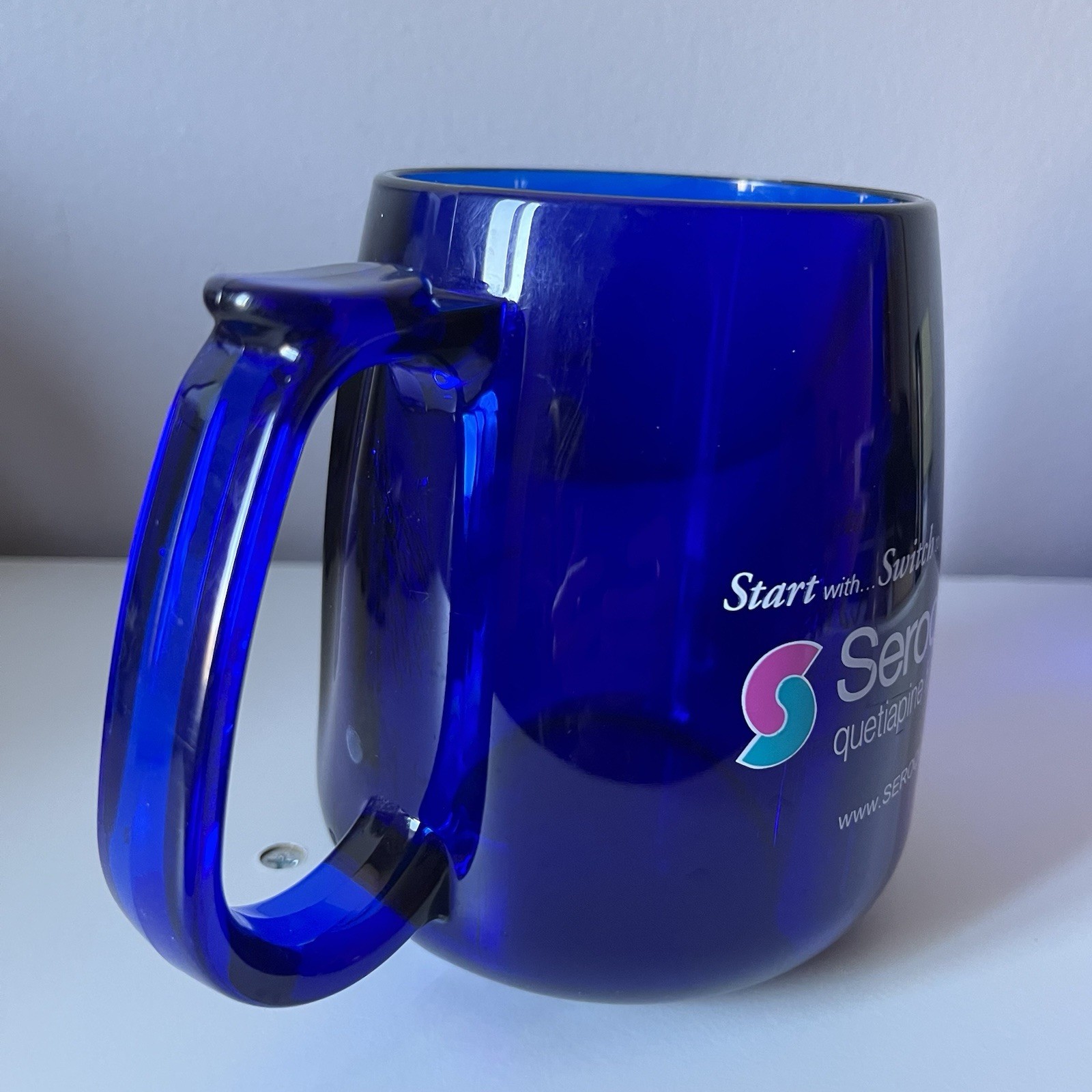 Seroquel Pharmaceutical Drug Rep Blue Coffee Mug Advertising Quetiapine Fumarate
