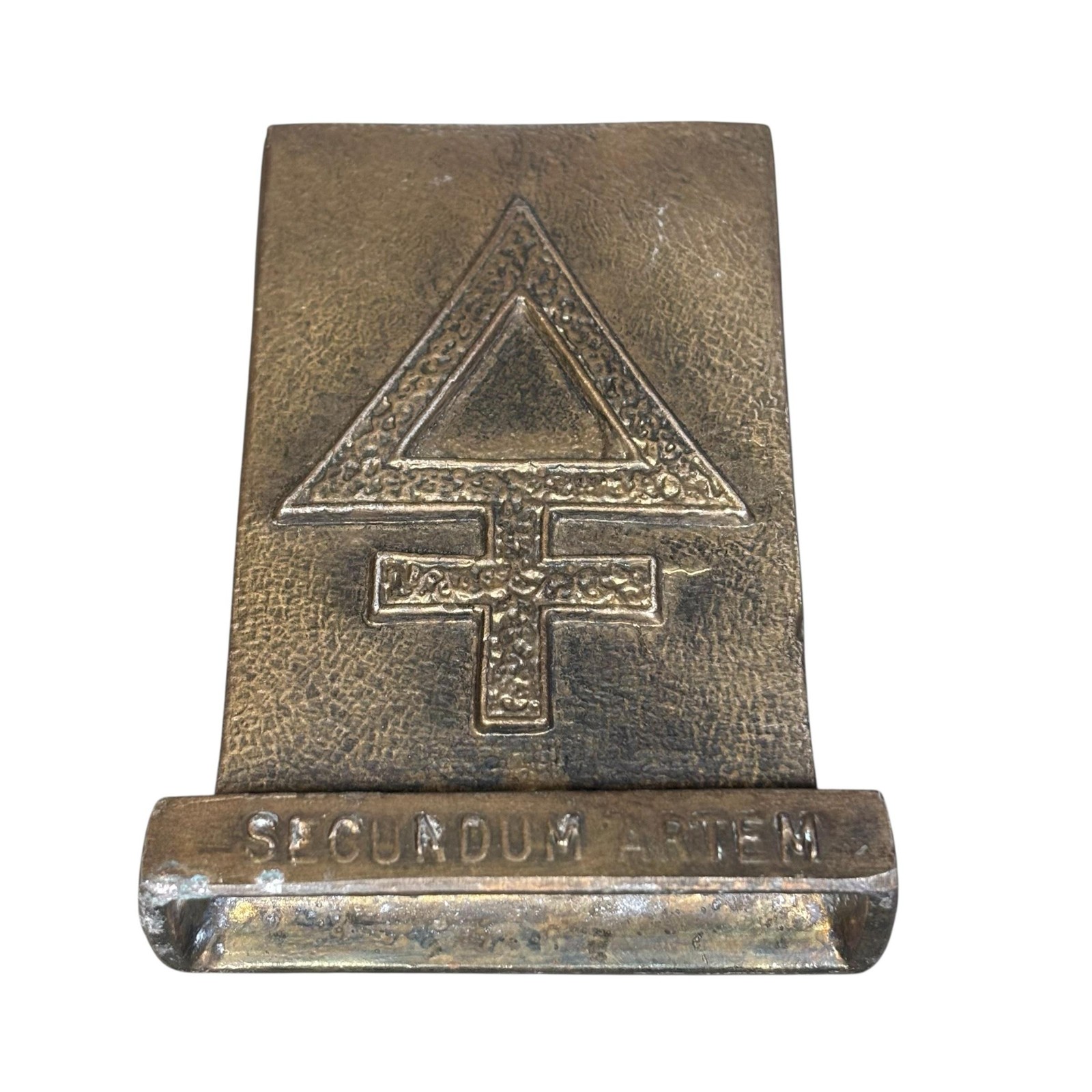 Vintage Tinactin Sulphur 1981 Bronze Metal Pharmacy Paperweight Secundum Artem