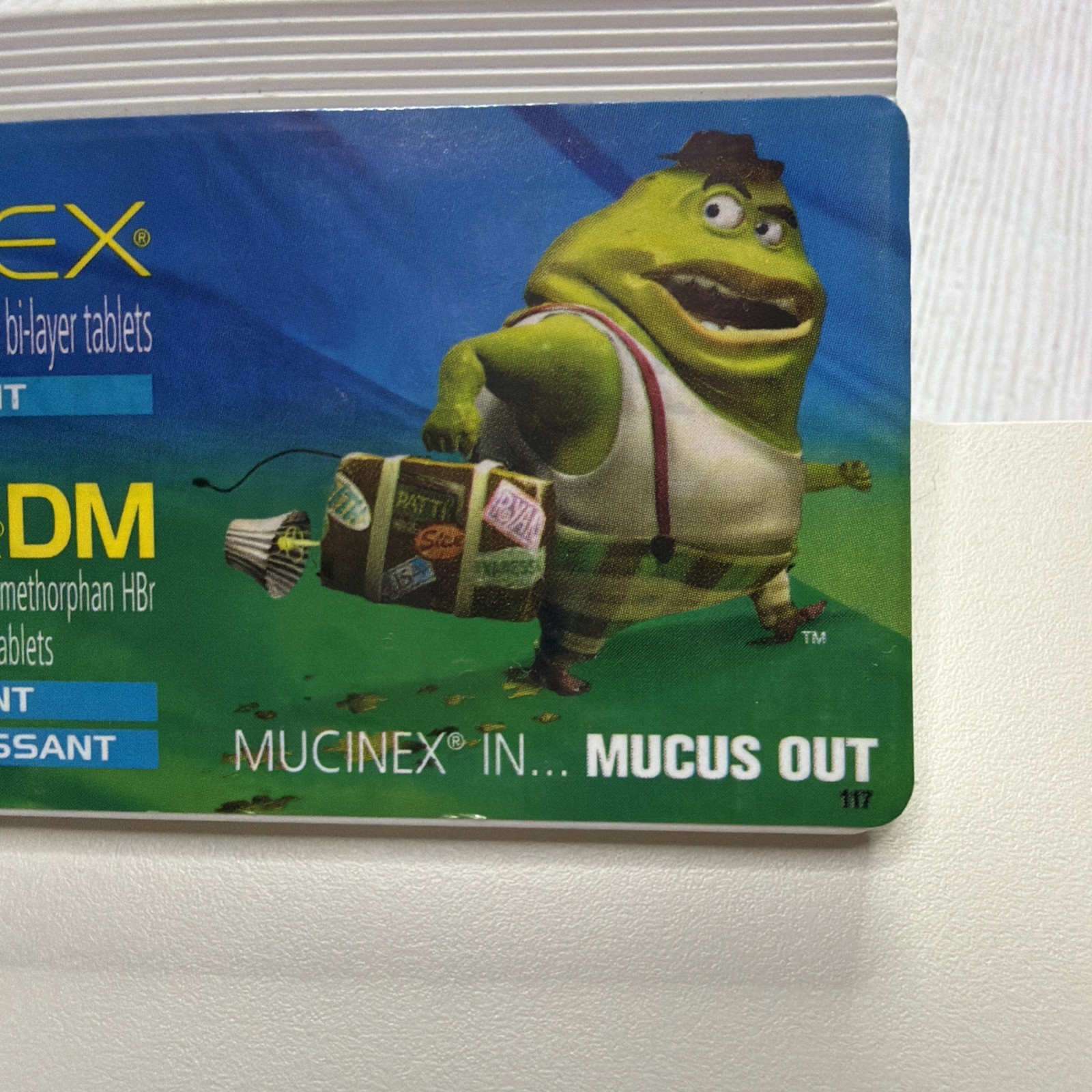 Mucinex Mr. Mucus Promotional Plastic Clipboard Advertising Pharmacy Display