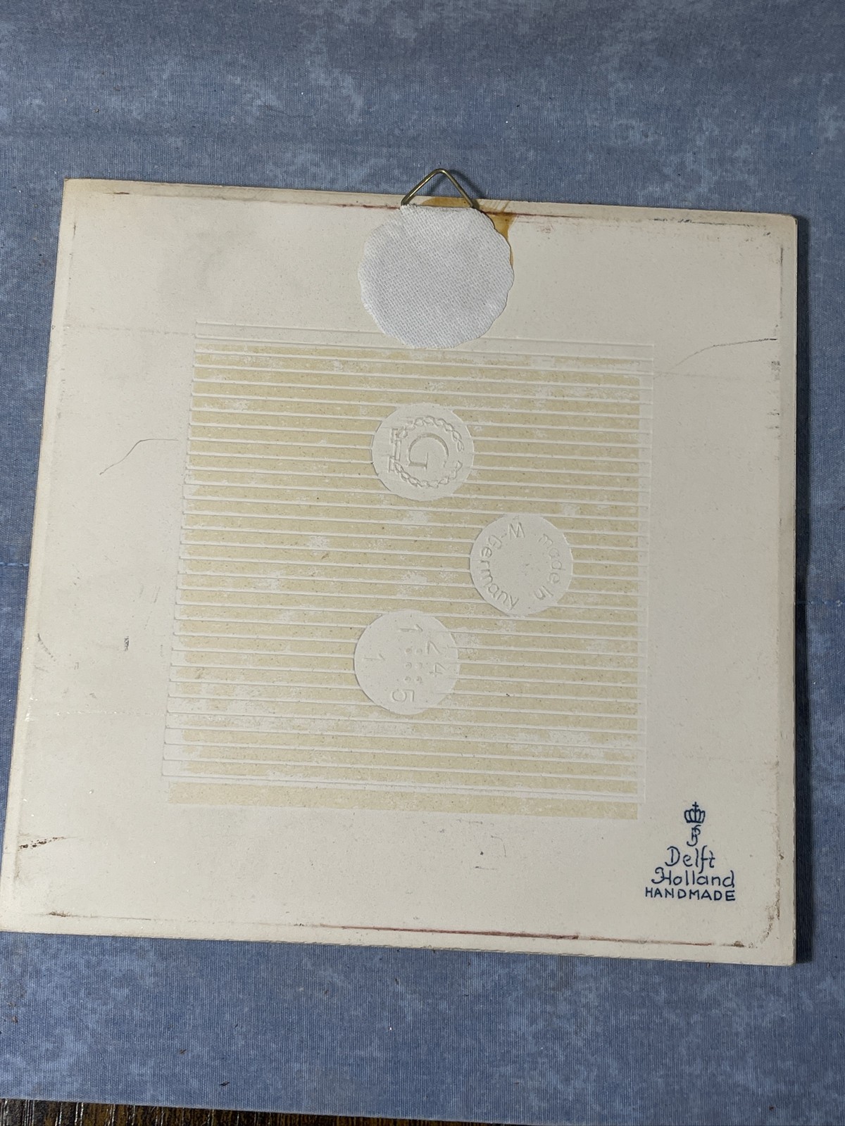 Delft Holland Burroughs Wellcome Apothecary Pharmacy Pill Tile Trivet