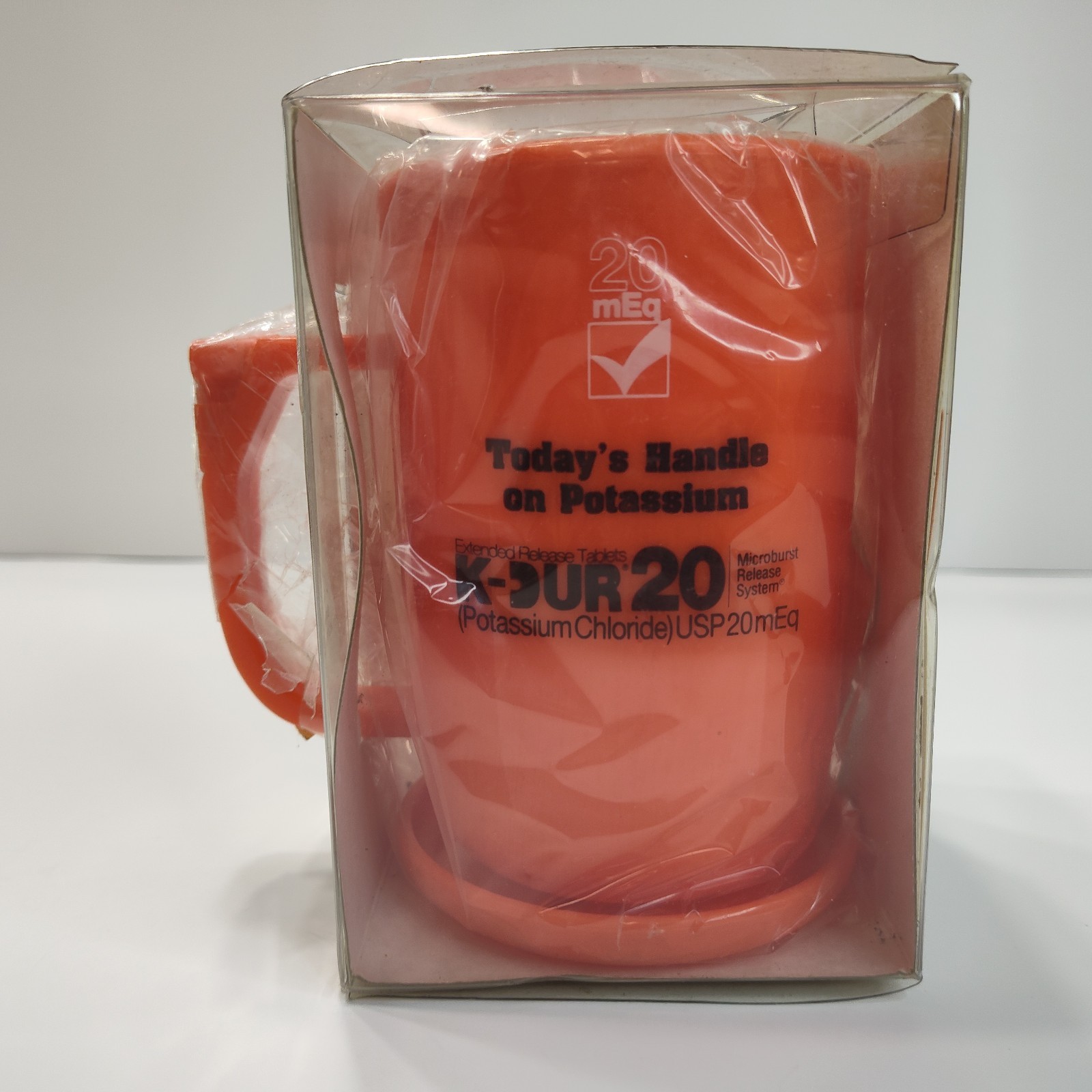 K-Dur 20 Potassium Key Pharmaceuticals Drug Rep Swag Mug Straw 1992 NOS