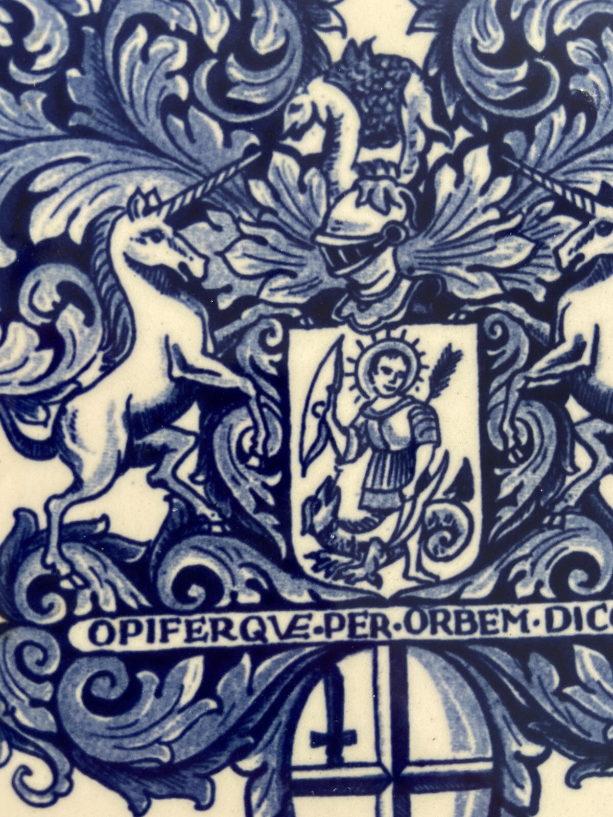 BURROUGHS WELLCOME Pharmacy Tile Apollo, God Of Healing, Apothecary DELFT Tile