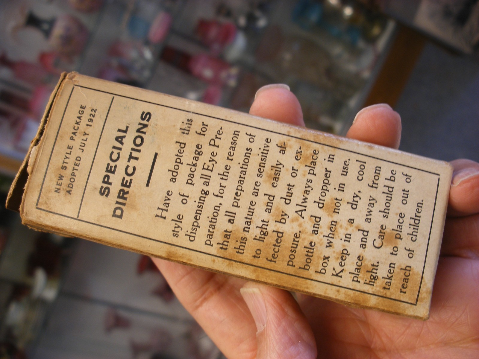 Vtg Medical Remedy Pharmacy Quack Cure – Wisconsin Pharmacal Co. Eye Water 1922