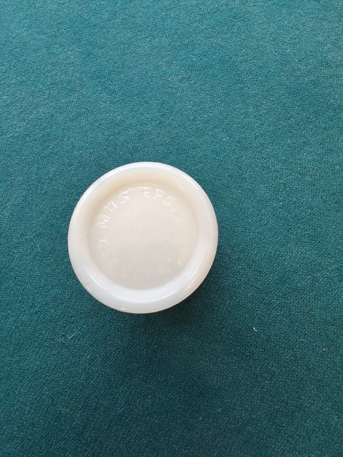 1900s Musterole Ointment, Milk Glass Medicine Jar